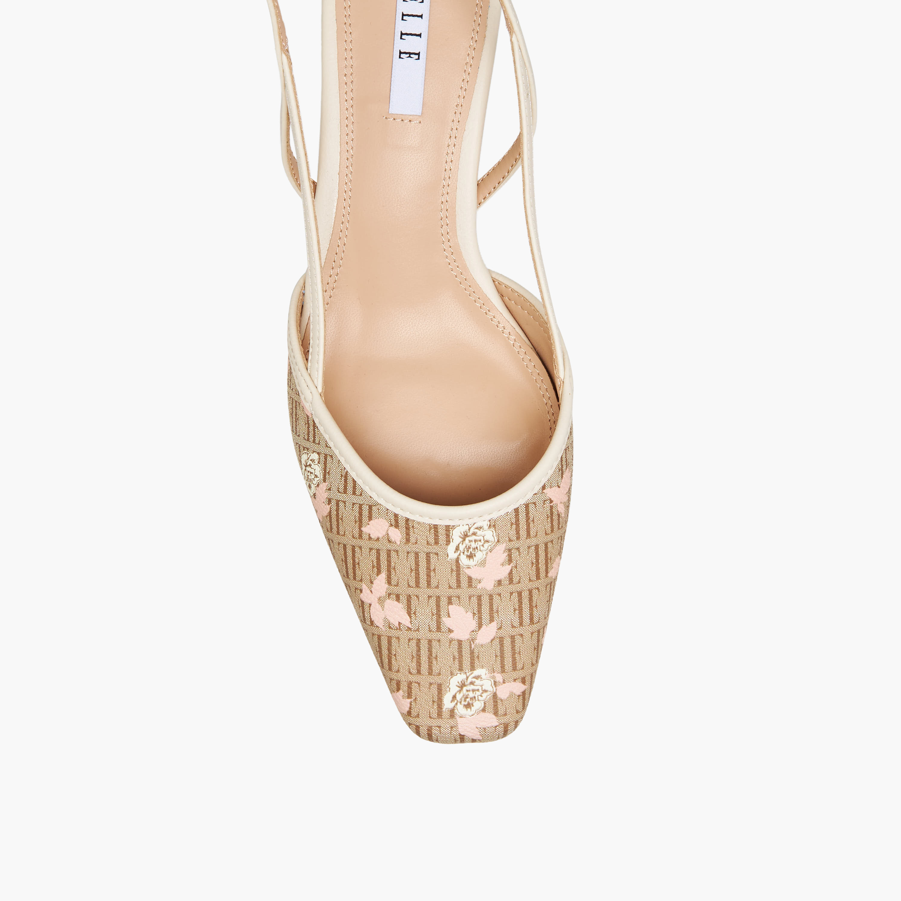 Elle Women Monogram Print Kitten Heel Shoes-women-shoes-sandals-heeled-image-4