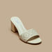 Elle Women's Textured Slip-On Sandals with Block Heels-Women%27s Heel Sandals-thumbnail-0