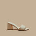 Elle Women's Textured Slip-On Sandals with Block Heels-Women%27s Heel Sandals-thumbnail-3