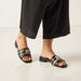 Elle Women's Monogram Accent Slip-On Sandals with Block Heels-Women%27s Heel Sandals-thumbnail-1
