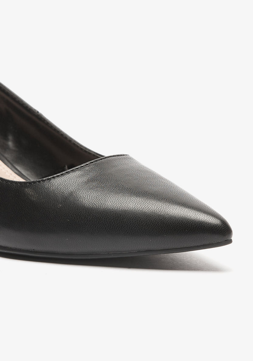 Celeste Women's Pointed Toe Slip-On Pumps with Kitten Heels-Women%27s Heel Shoes-image-3