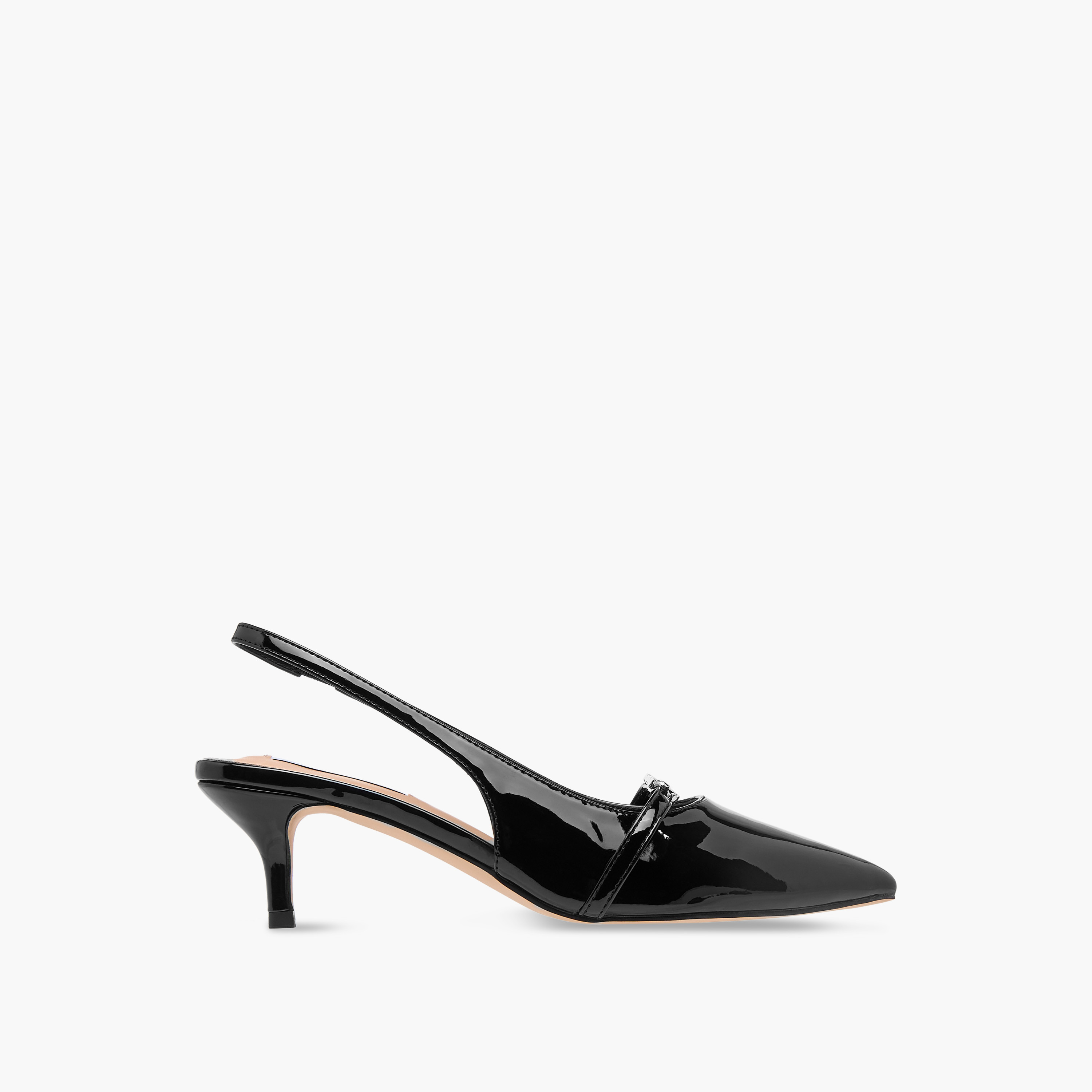 حذاء بحزام خلفي وكعب رفيع وتزيينات شعار للنساء من إيل-women-shoes-sandals-heeled-image-3