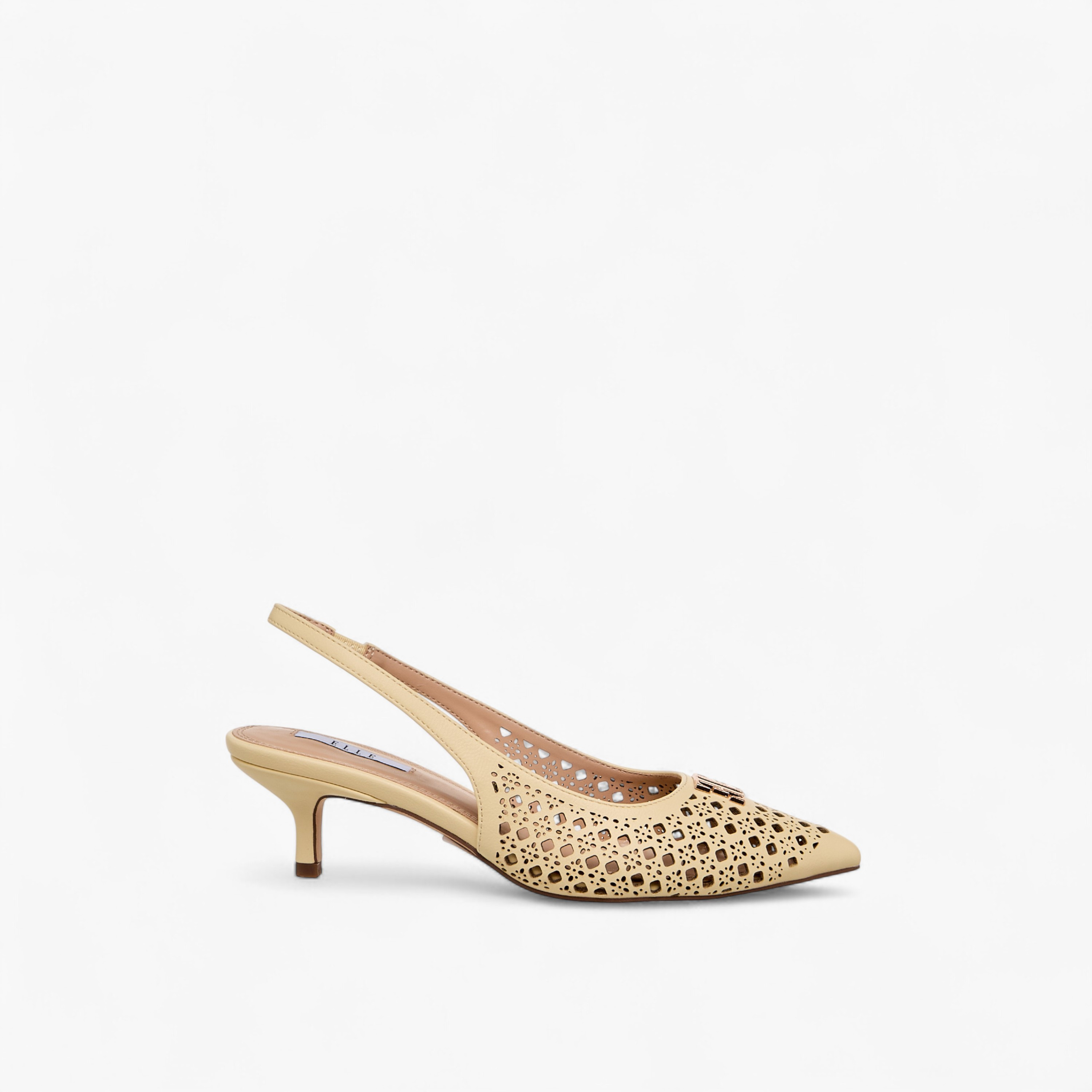 صندل بكعب صغير وحزام خلفي وزينة وتفاصيل مفرّغة للنشاء من إيل-women-shoes-sandals-heeled-image-3