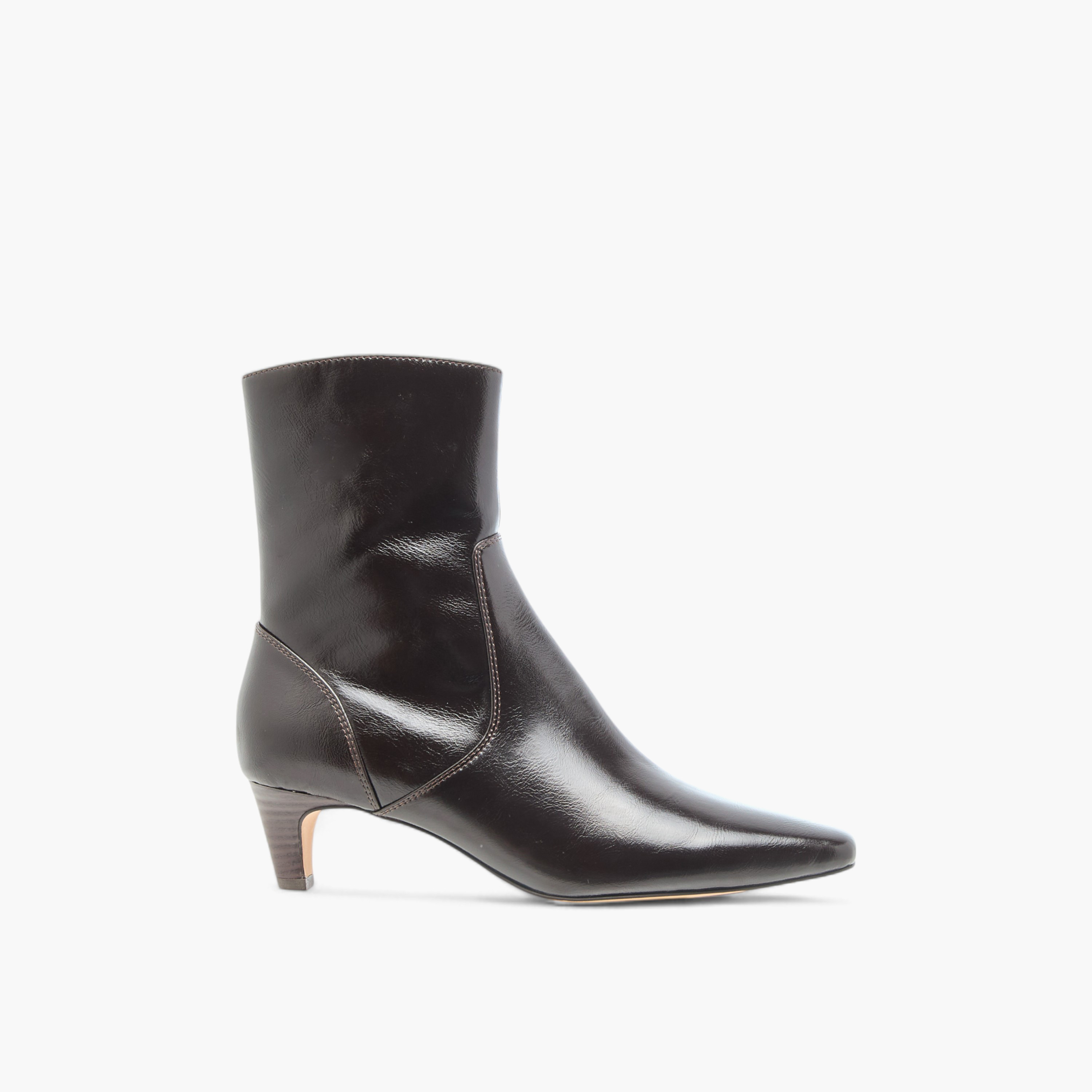 Celeste Women's Solid Ankle Boots with Zip Closure and Kitten Heels-women-shoes-boots-image-3