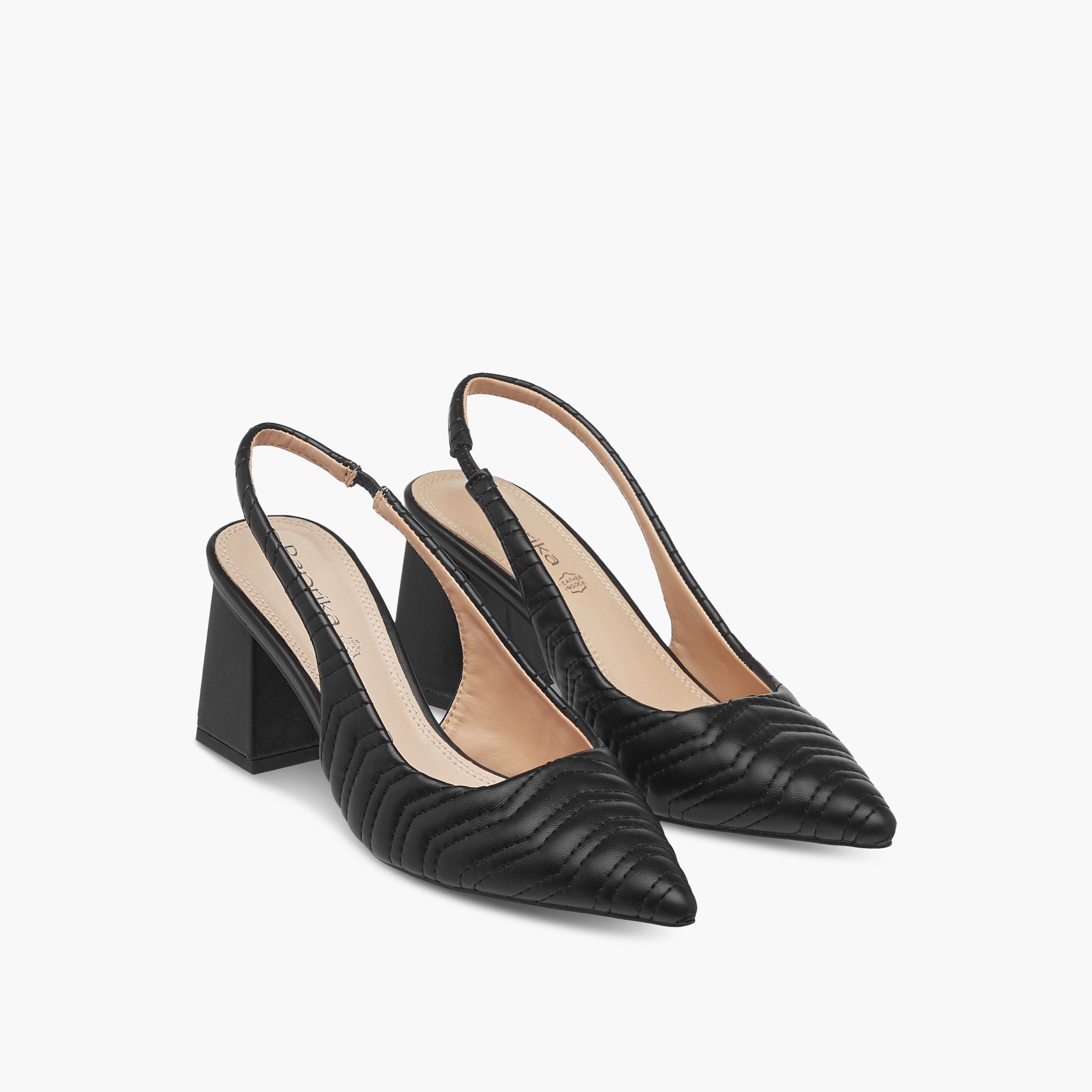حذاء ميول مبطن بحزام خلفي وكعب سميك من بابريكا-women-shoes-sandals-heeled-image-5