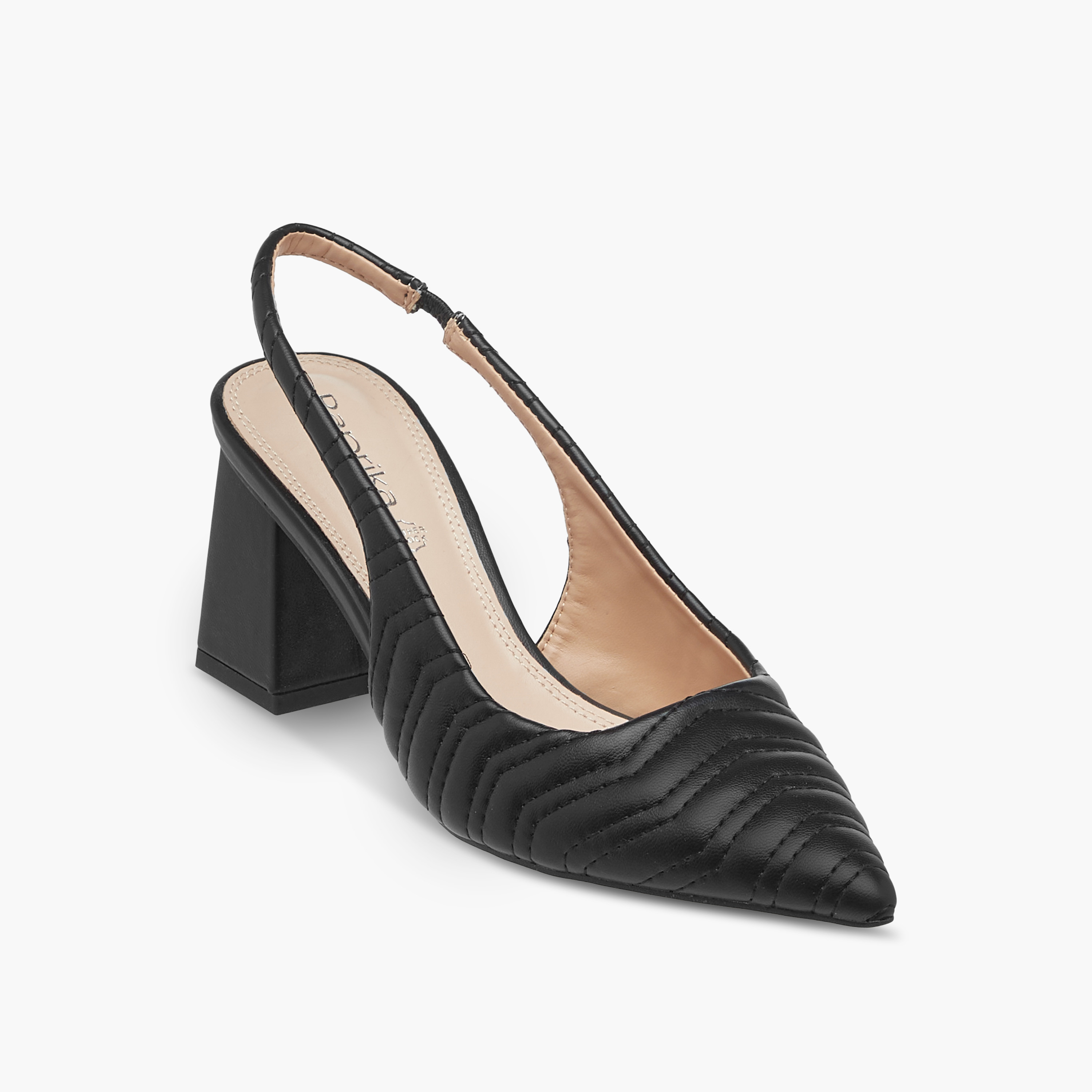 حذاء ميول مبطن بحزام خلفي وكعب سميك من بابريكا-women-shoes-sandals-heeled-image-4