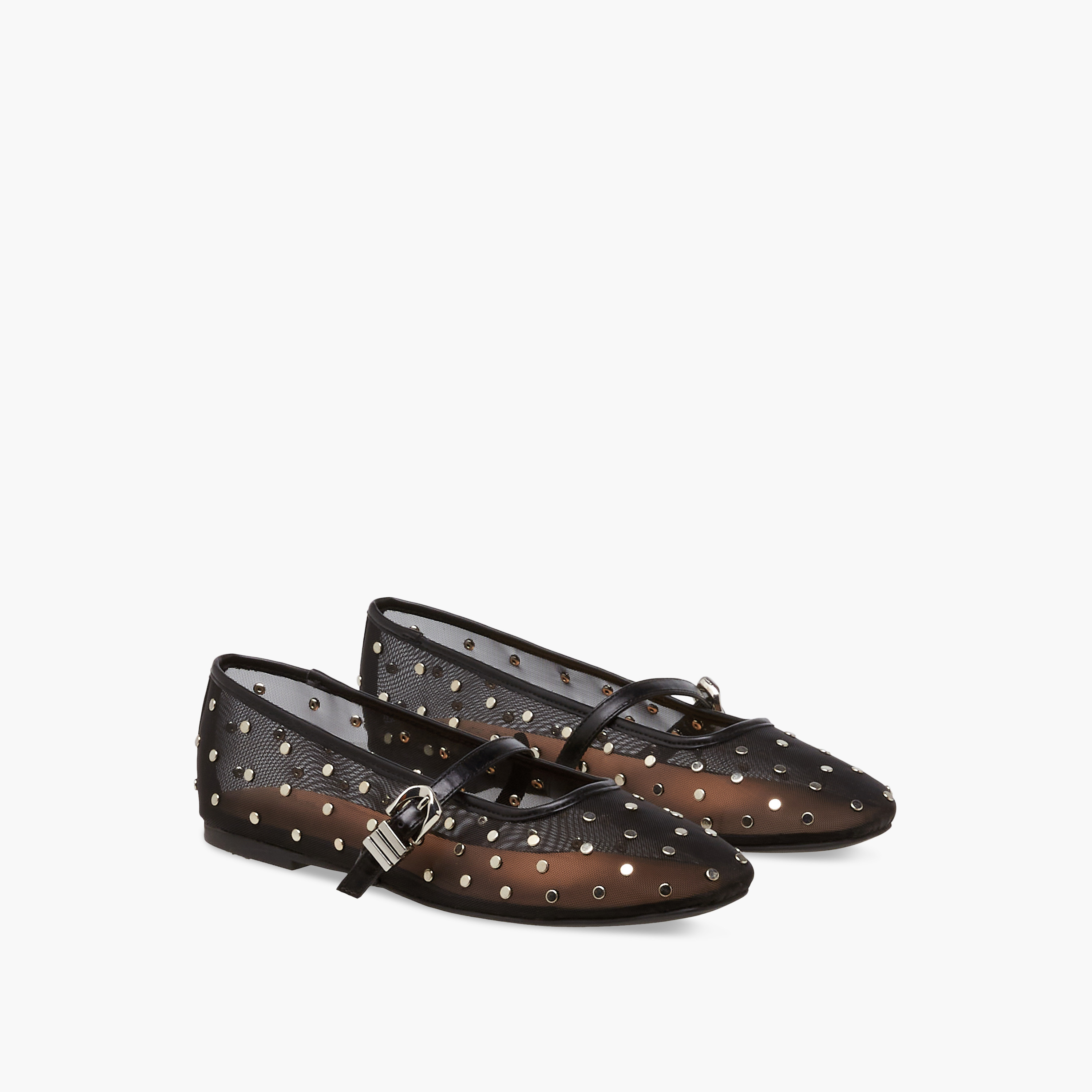 Celeste Women Studded Buckle Closure Ballerina Shoes-women-shoes-ballerinas-image-1