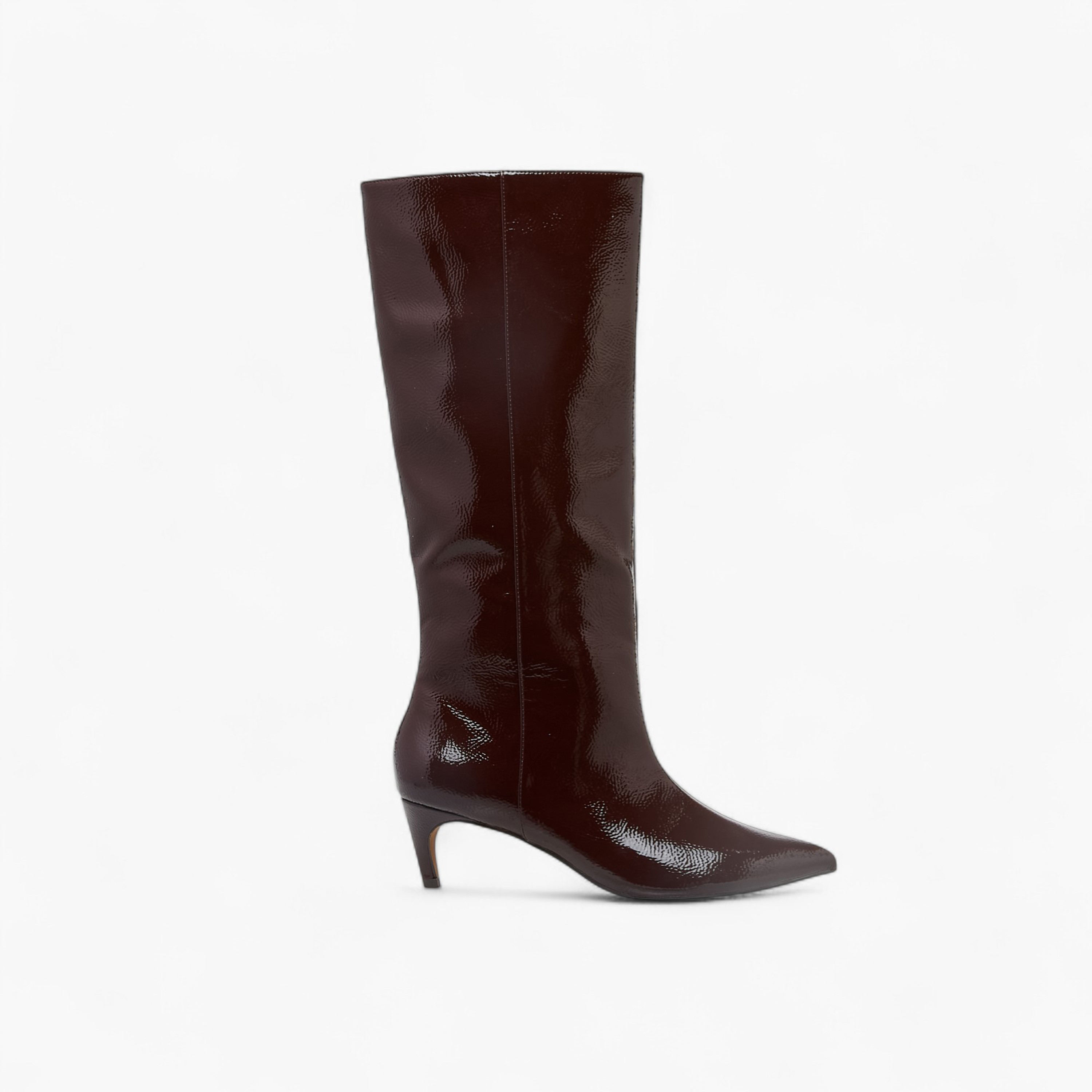 Celeste Women's Solid High Shaft Boots with Zip Closure and Stiletto Heels-women-shoes-boots-image-3