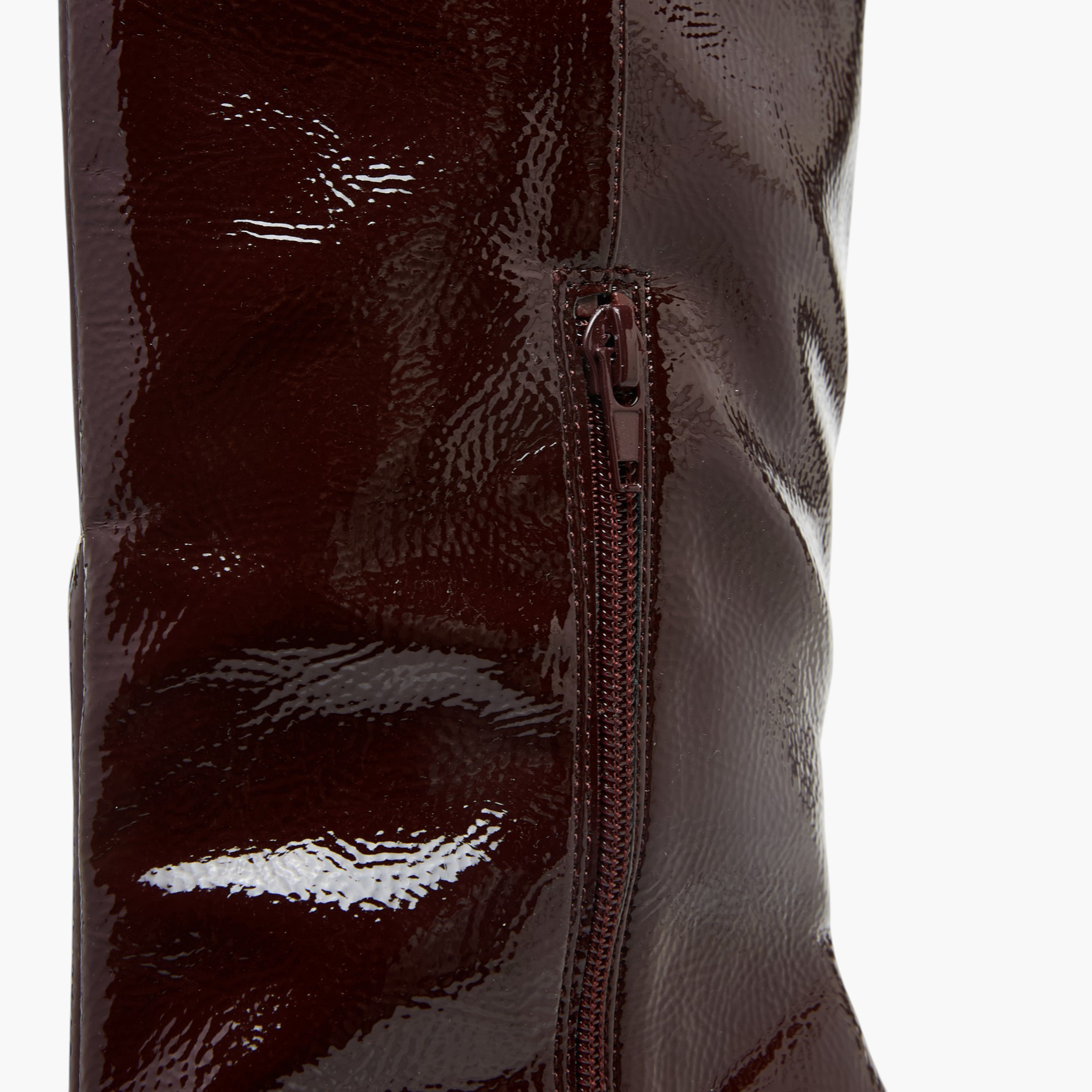 Celeste Women's Solid High Shaft Boots with Zip Closure and Stiletto Heels-women-shoes-boots-image-4