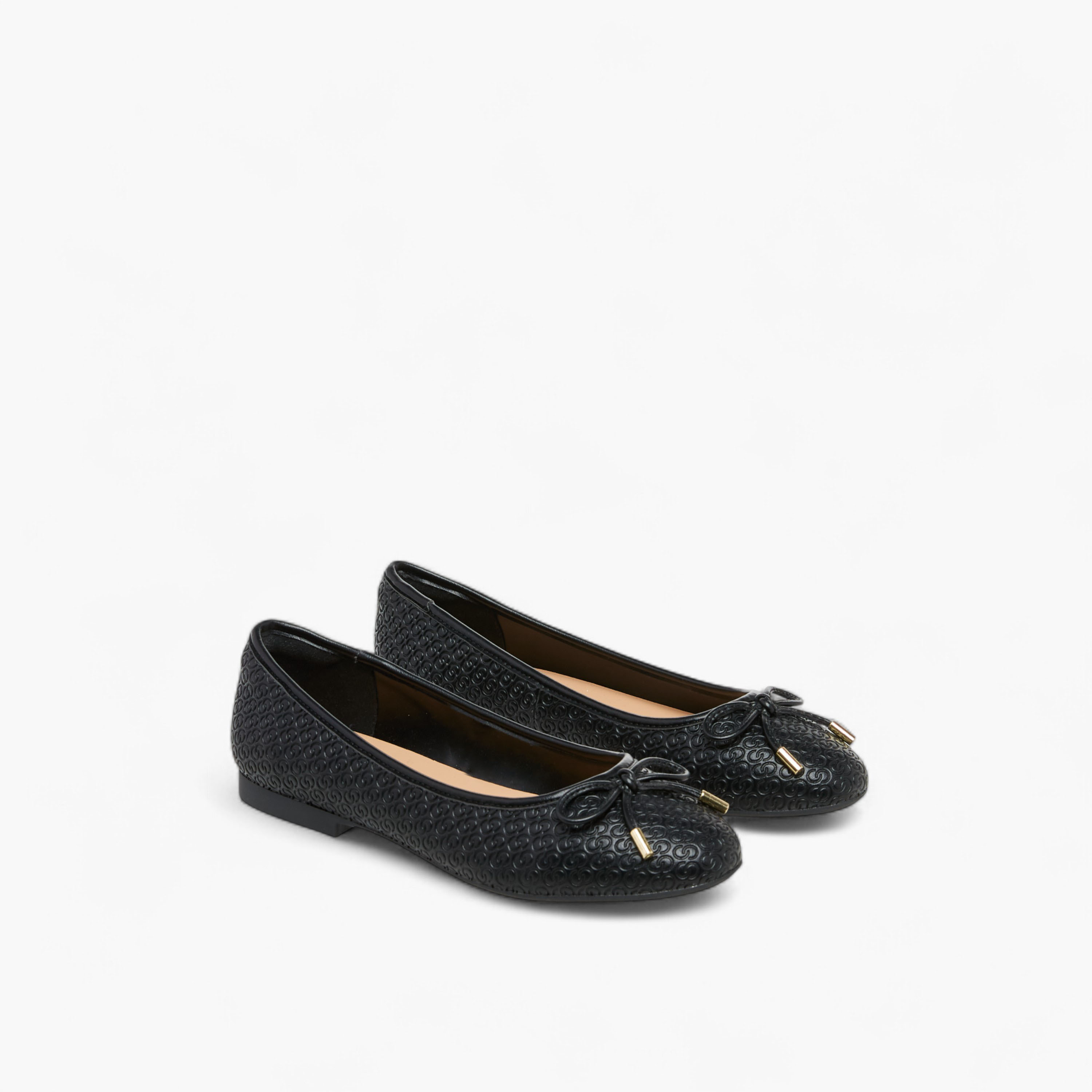 Celeste Women's Monogram Embossed Slip-On Ballerina Shoes-women-shoes-ballerinas-image-1