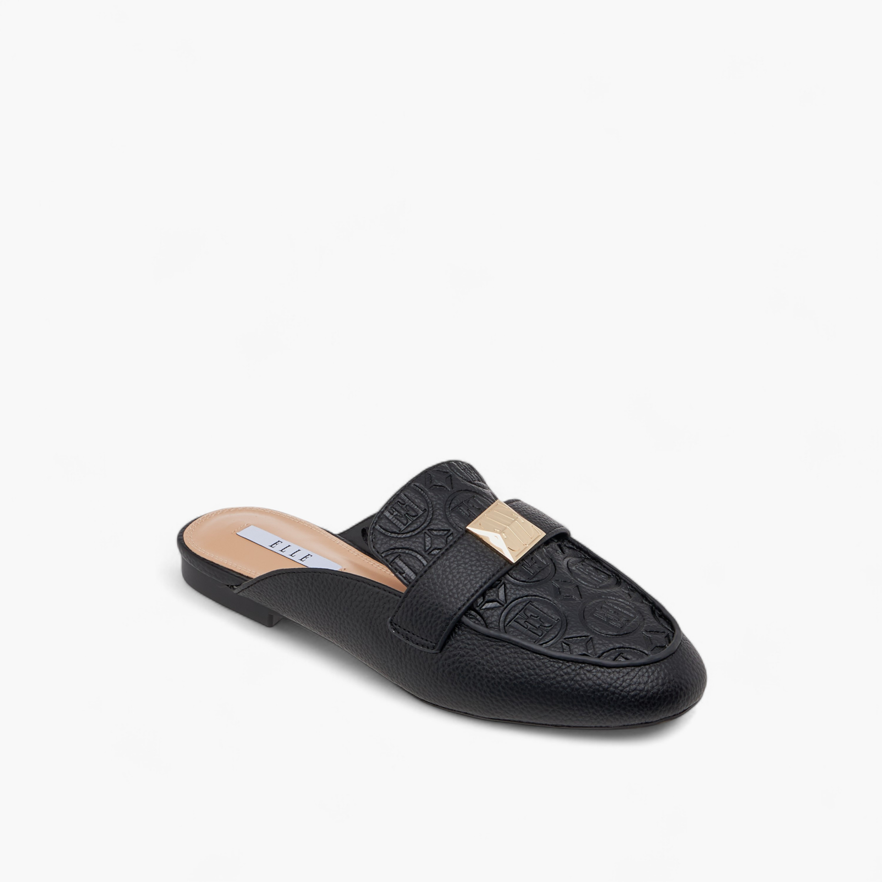 حذاء ميول سهل الارتداء بزينة ميتال ونقوش للنساء من إيل-women-shoes-flats-mules-image-2