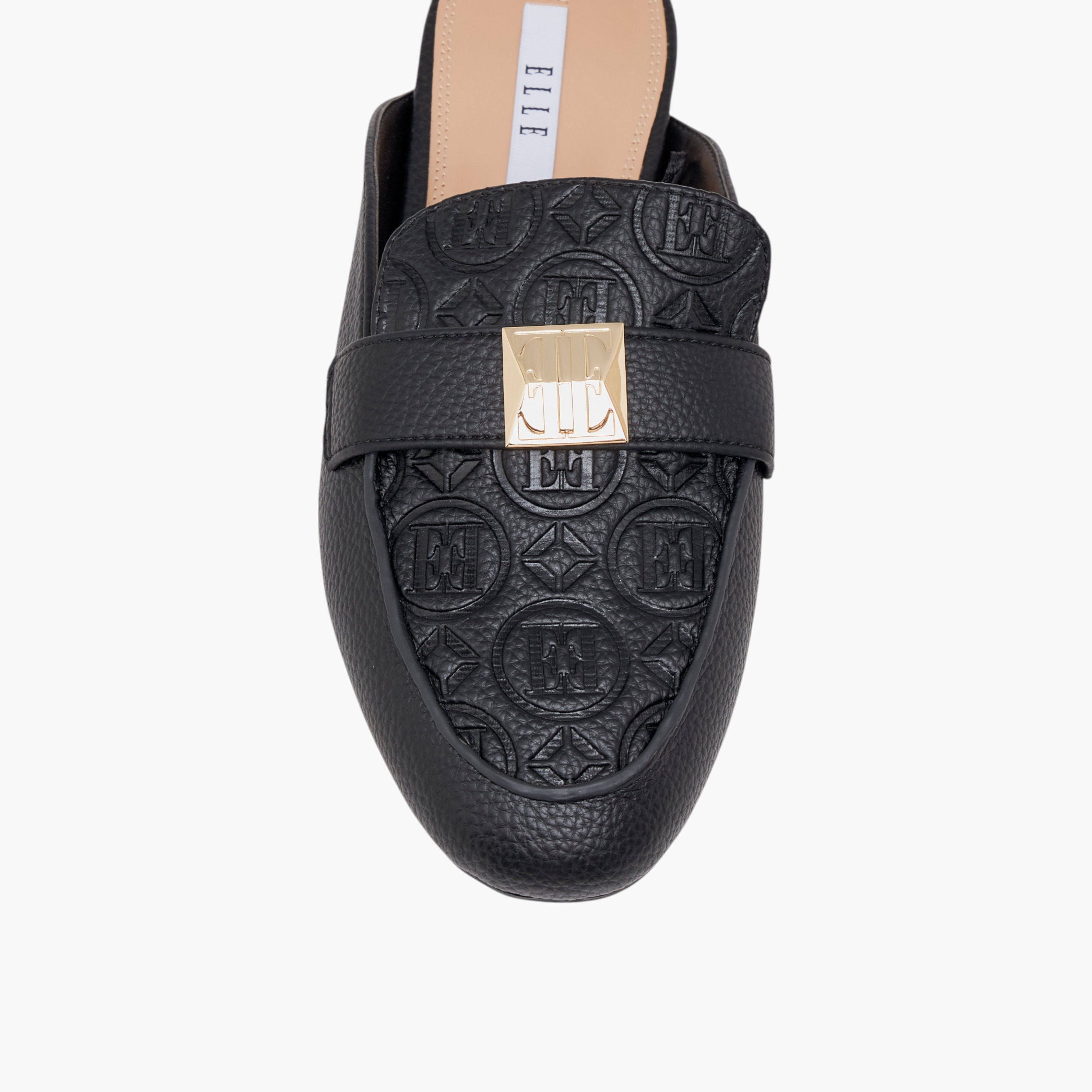 حذاء ميول سهل الارتداء بزينة ميتال ونقوش للنساء من إيل-women-shoes-flats-mules-image-4