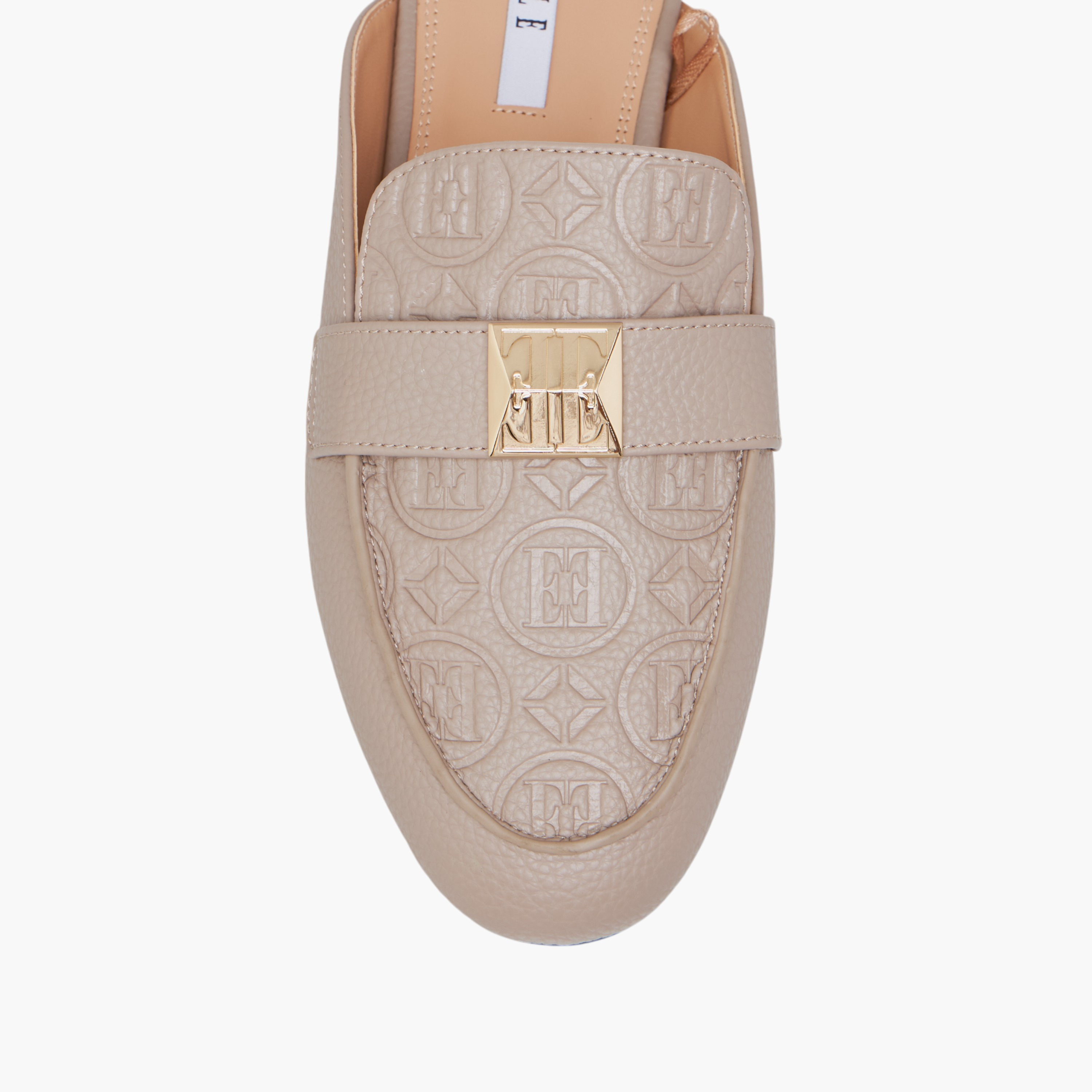 Elle Women's Embossed Slip-On Mules with Metal Accent-women-shoes-flats-mules-image-4