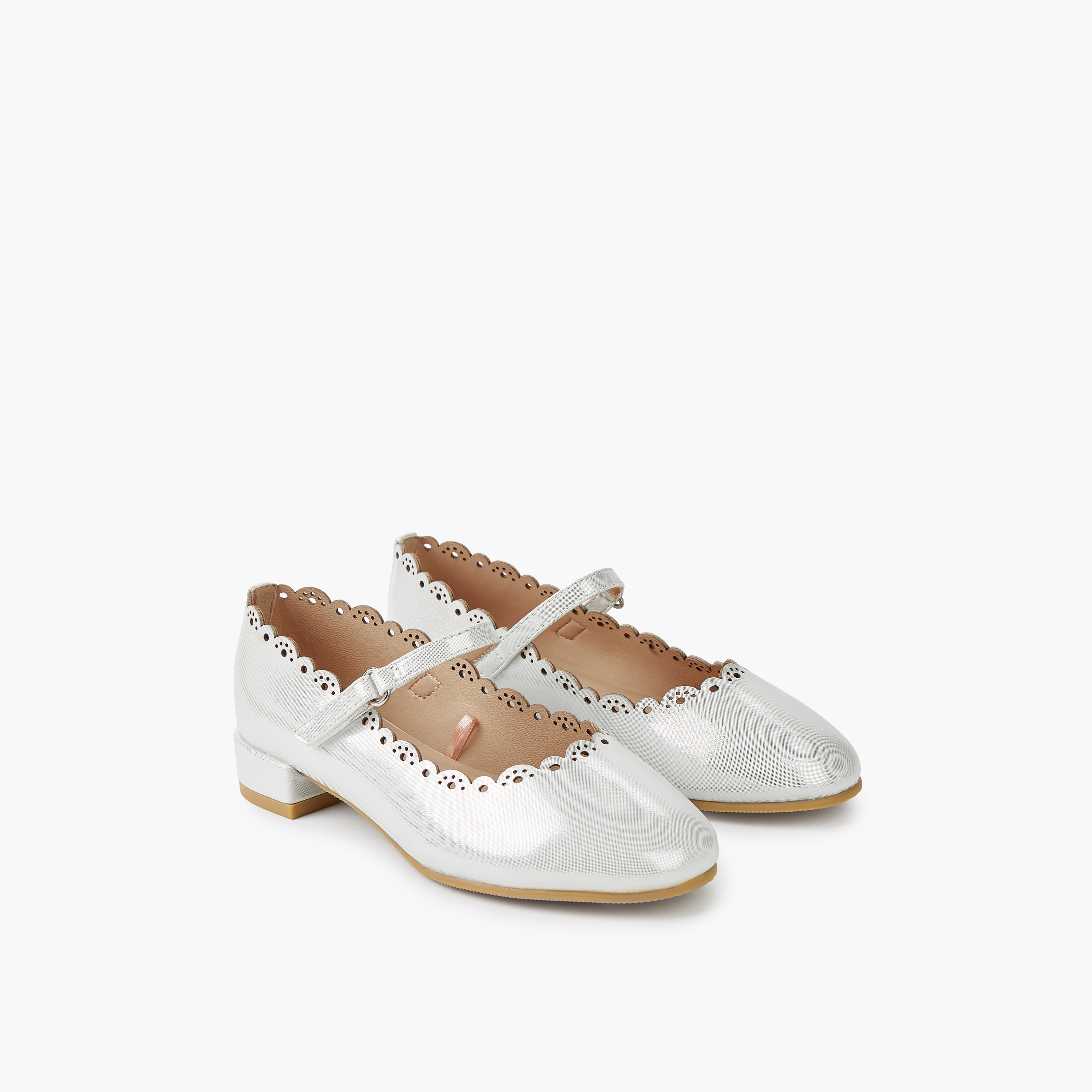 Celeste Girls Scalloped Block Heel Shoes-girls-shoes-maryjanes-image-1