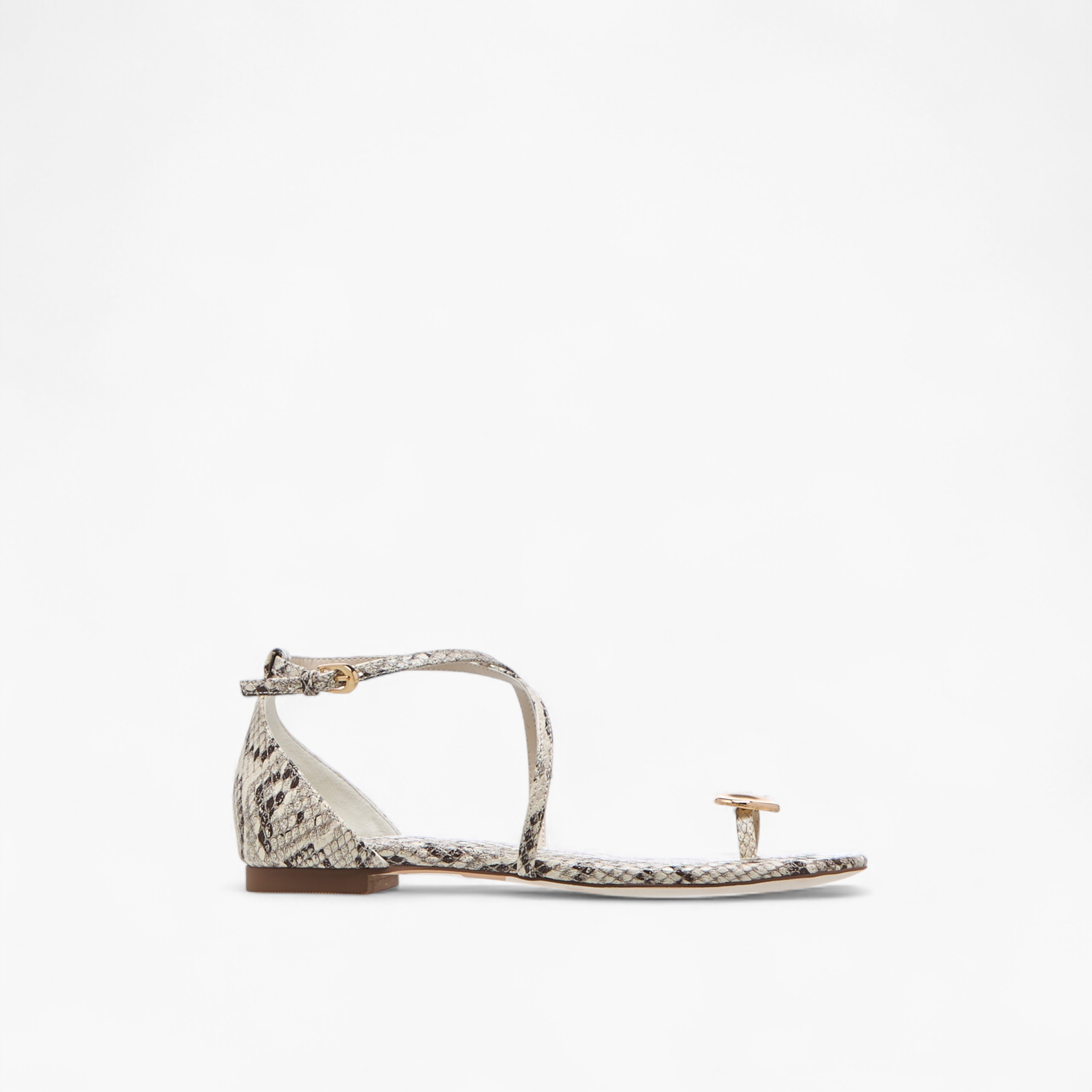 Celeste Women's Animal Print Cross Strap Sandals with Buckle Closure-women-shoes-flats-sandals-image-3