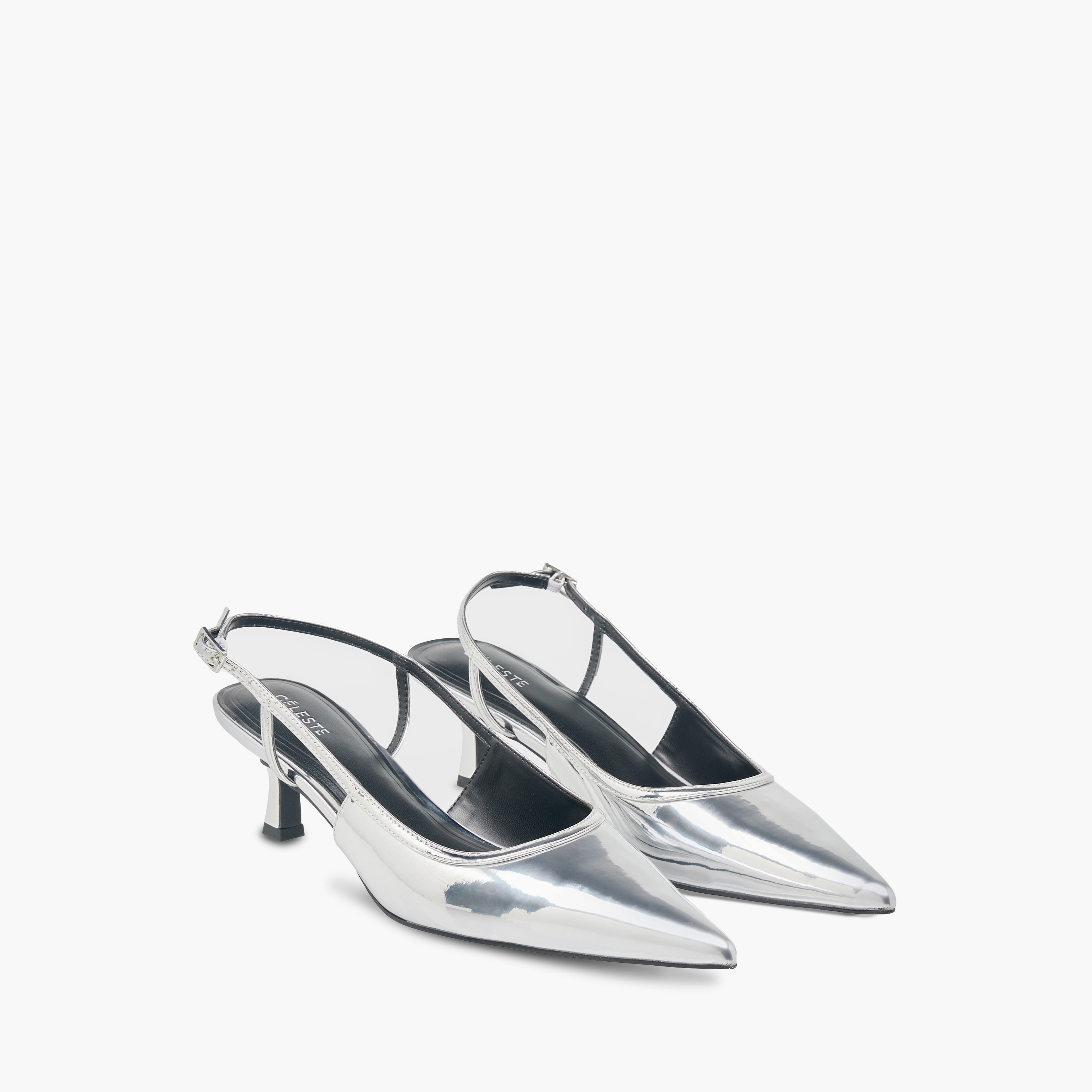 صندل سادة بحزام خلفي وكعب صغير وإبزيم إغلاق للنساء من سيليست-women-shoes-heels-image-1