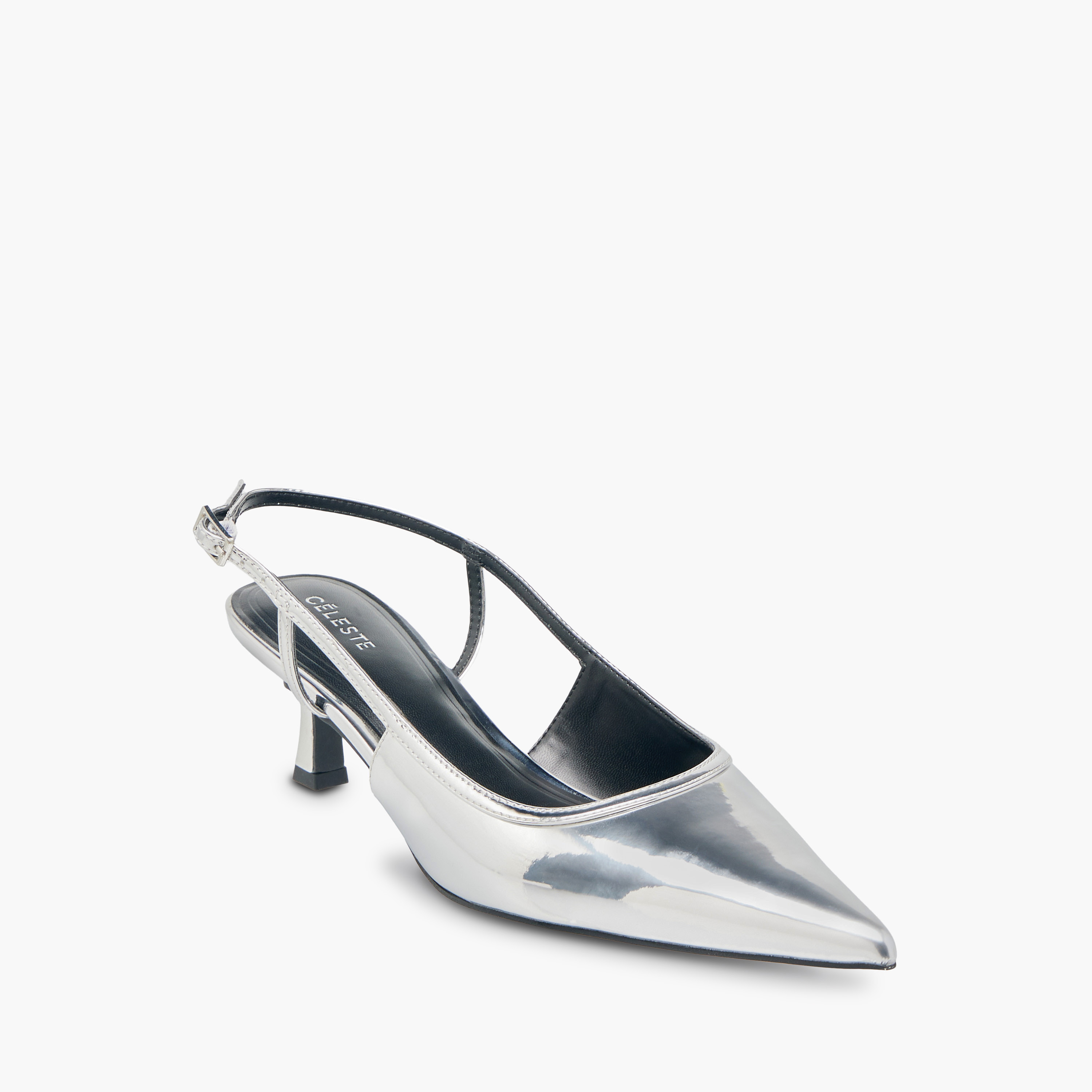 صندل سادة بحزام خلفي وكعب صغير وإبزيم إغلاق للنساء من سيليست-women-shoes-heels-image-2