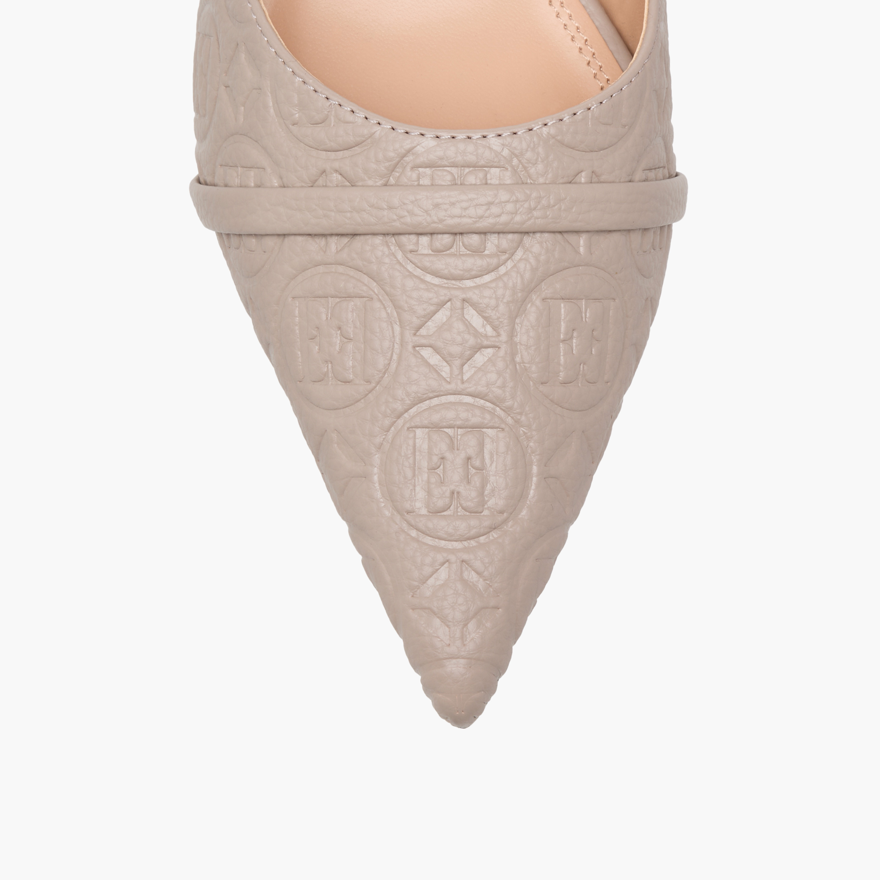 Elle Women's Monogram Embossed Slip-On Mules with Kitten Heels-women-shoes-sandals-heeled-image-4
