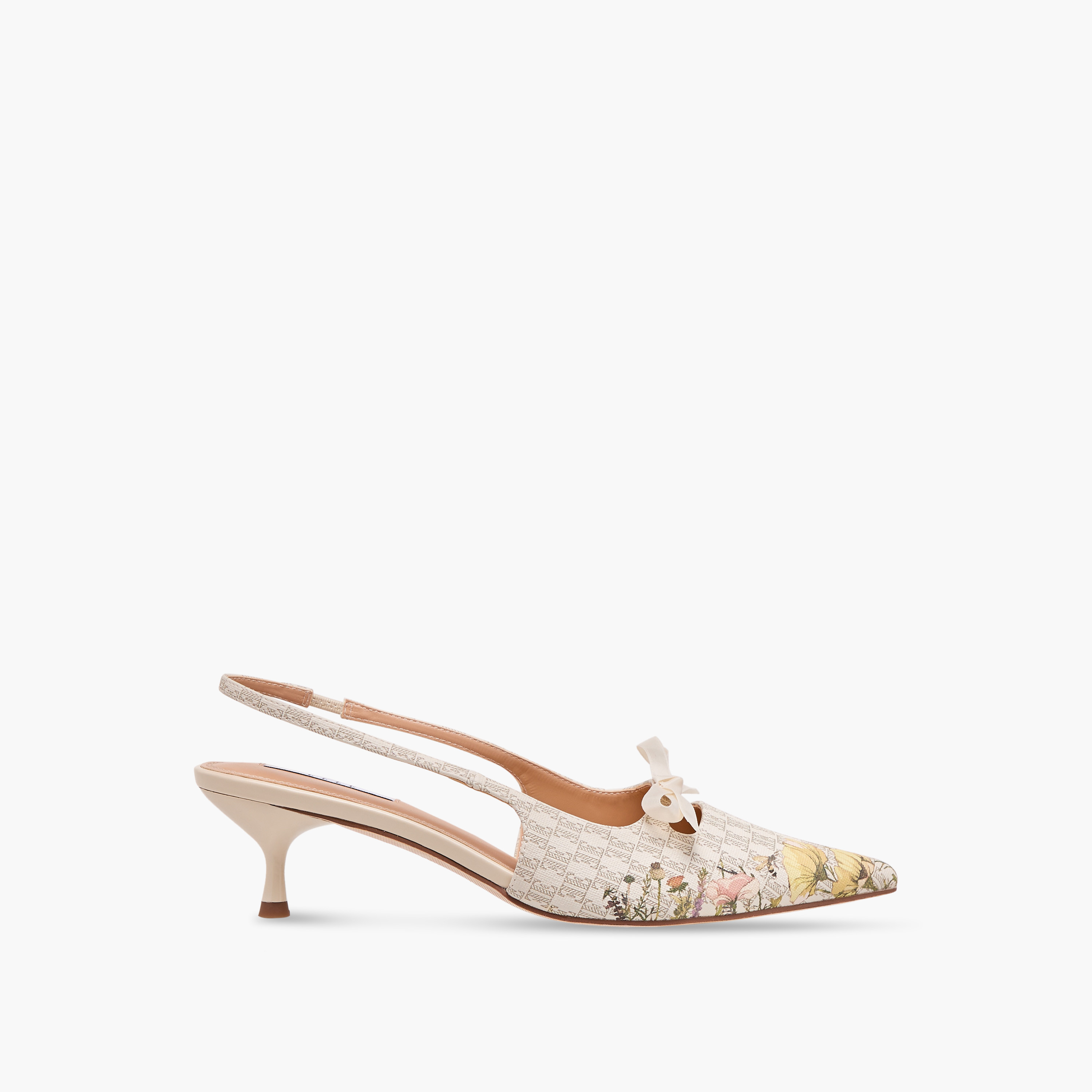 حذاء بكعب صغير وحزام خلفي وطبعات مونوجرام للنساء من إيل-women-shoes-heels-image-3