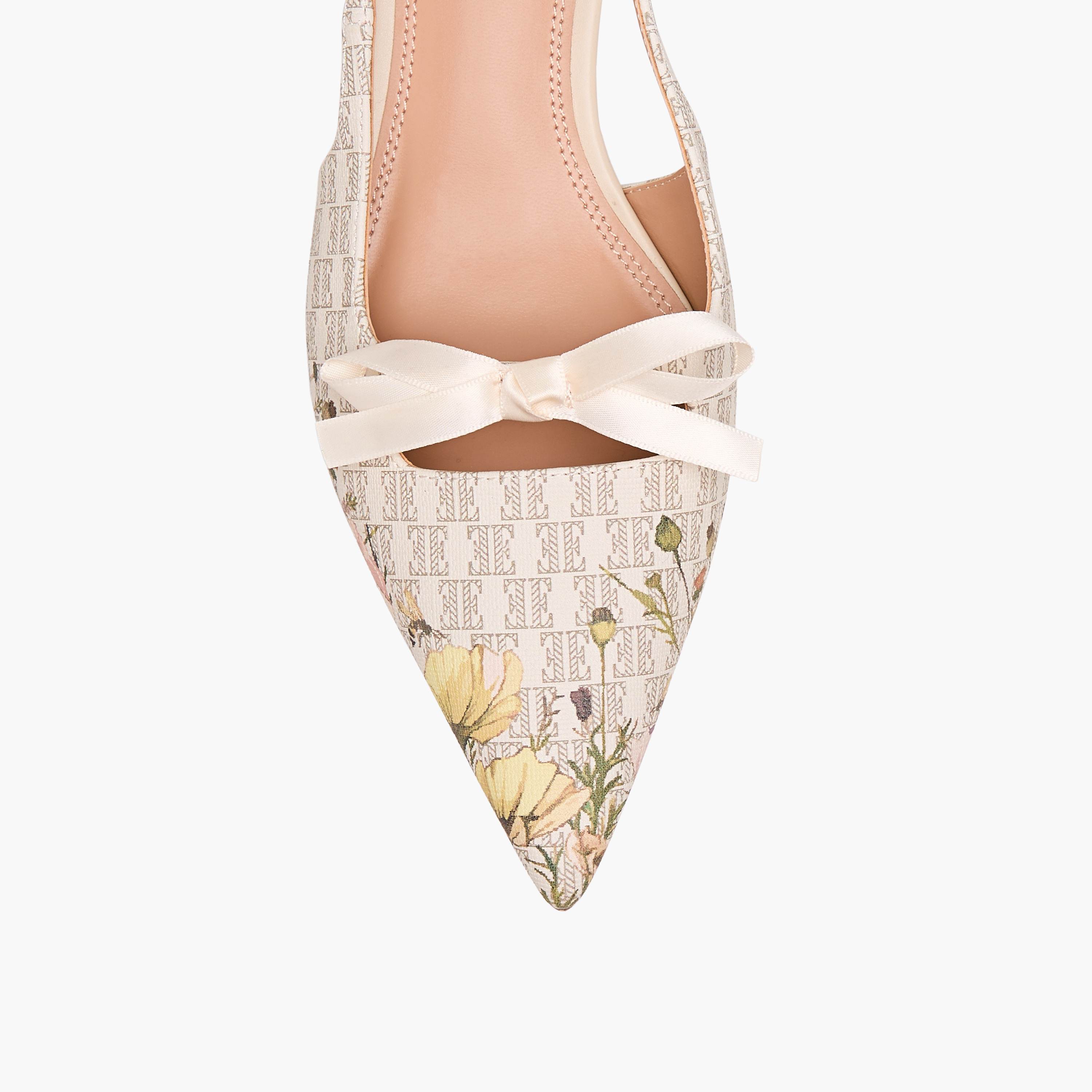 حذاء بكعب صغير وحزام خلفي وطبعات مونوجرام للنساء من إيل-women-shoes-heels-image-4