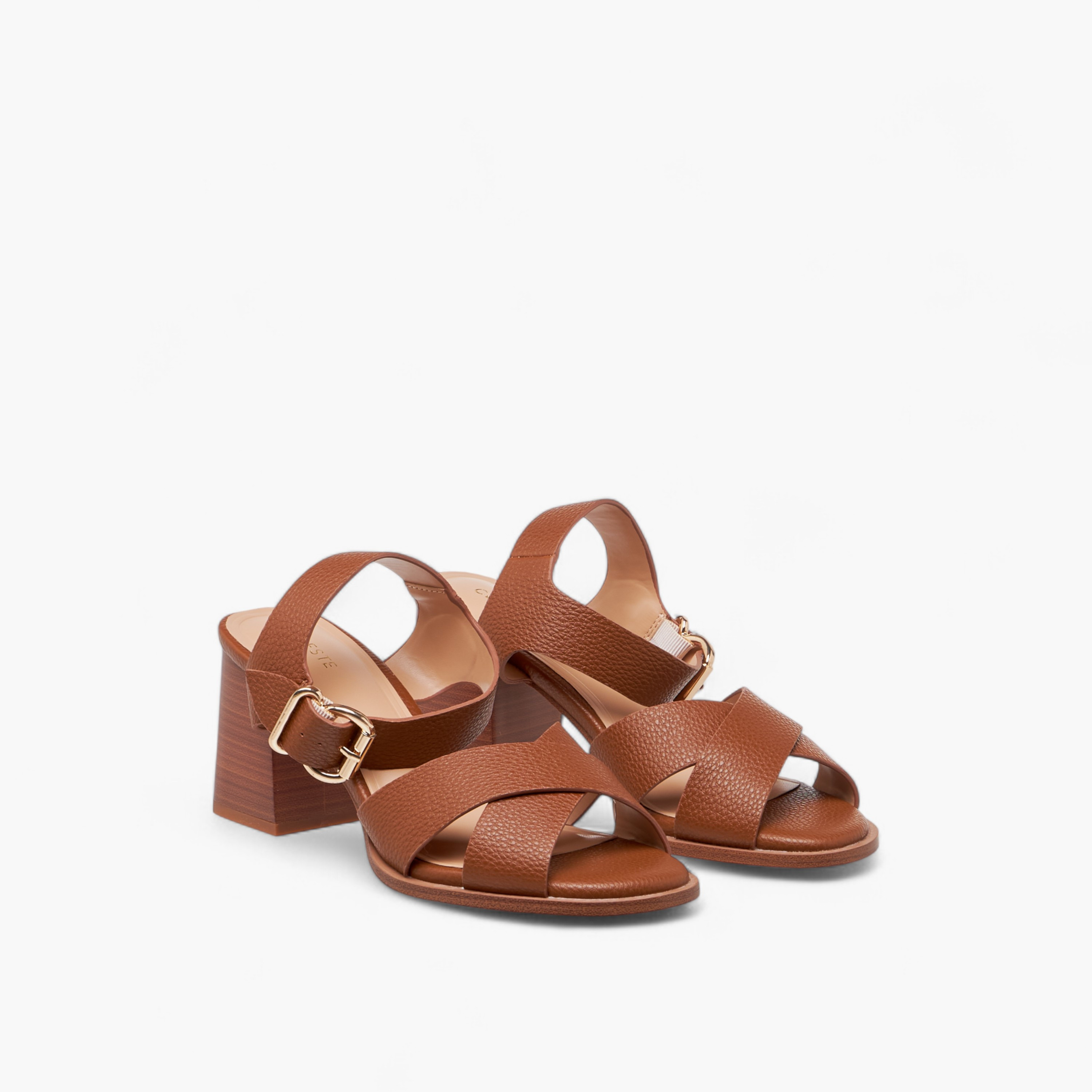 Celeste Women's Strappy Sandals with Block Heels and Buckle Closure-women-shoes-sandals-heeled-image-1