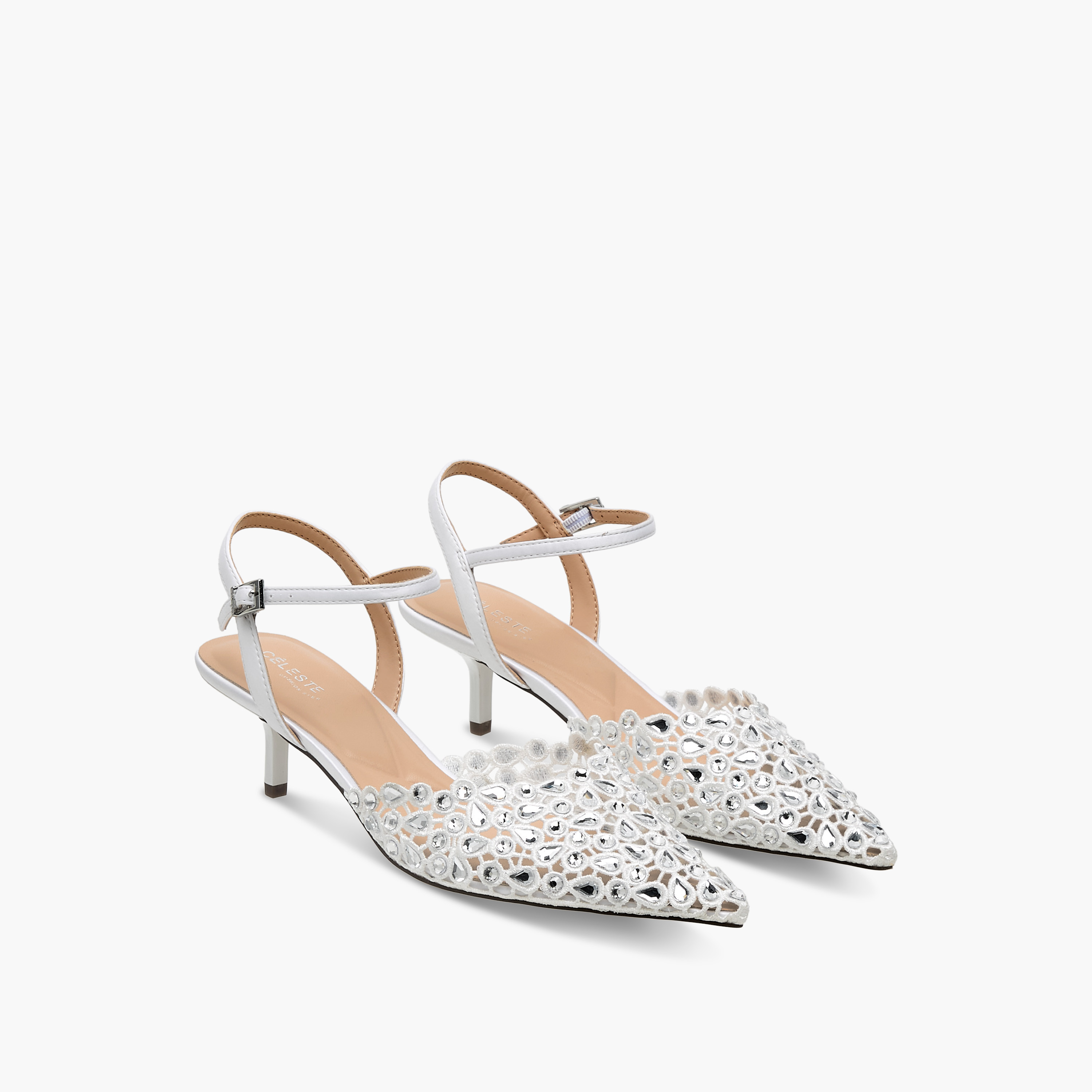 Celeste Women Kitten Heel Pointed Toe Mules-women-shoes-heels-image-1