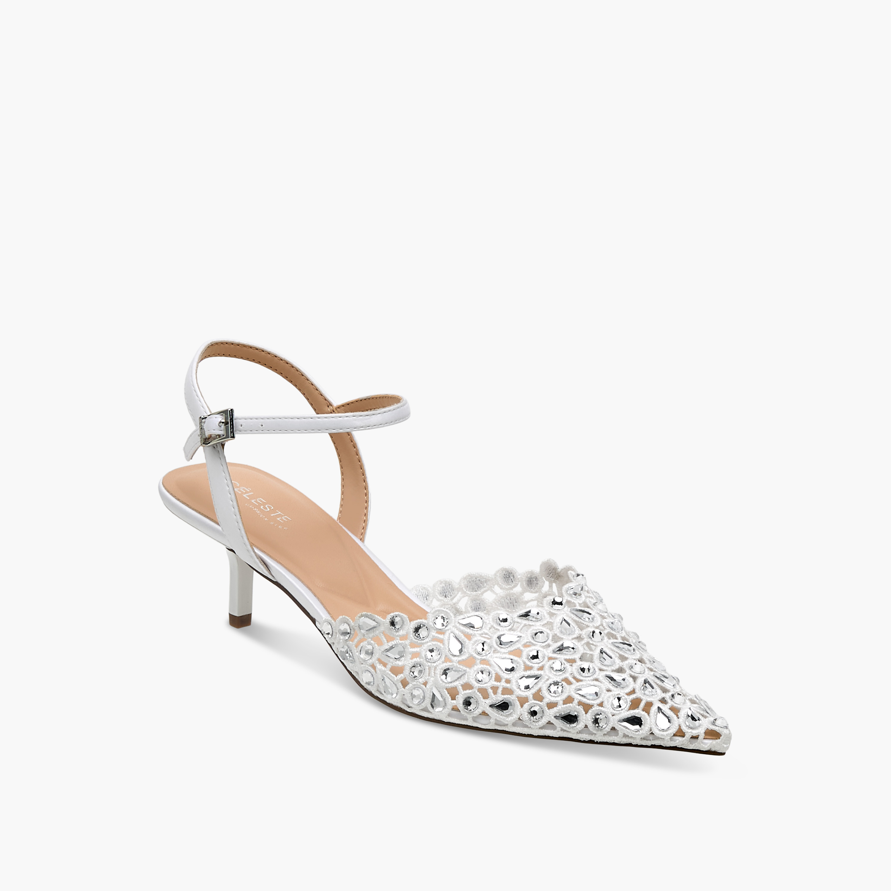 Celeste Women Kitten Heel Pointed Toe Mules-women-shoes-heels-image-2