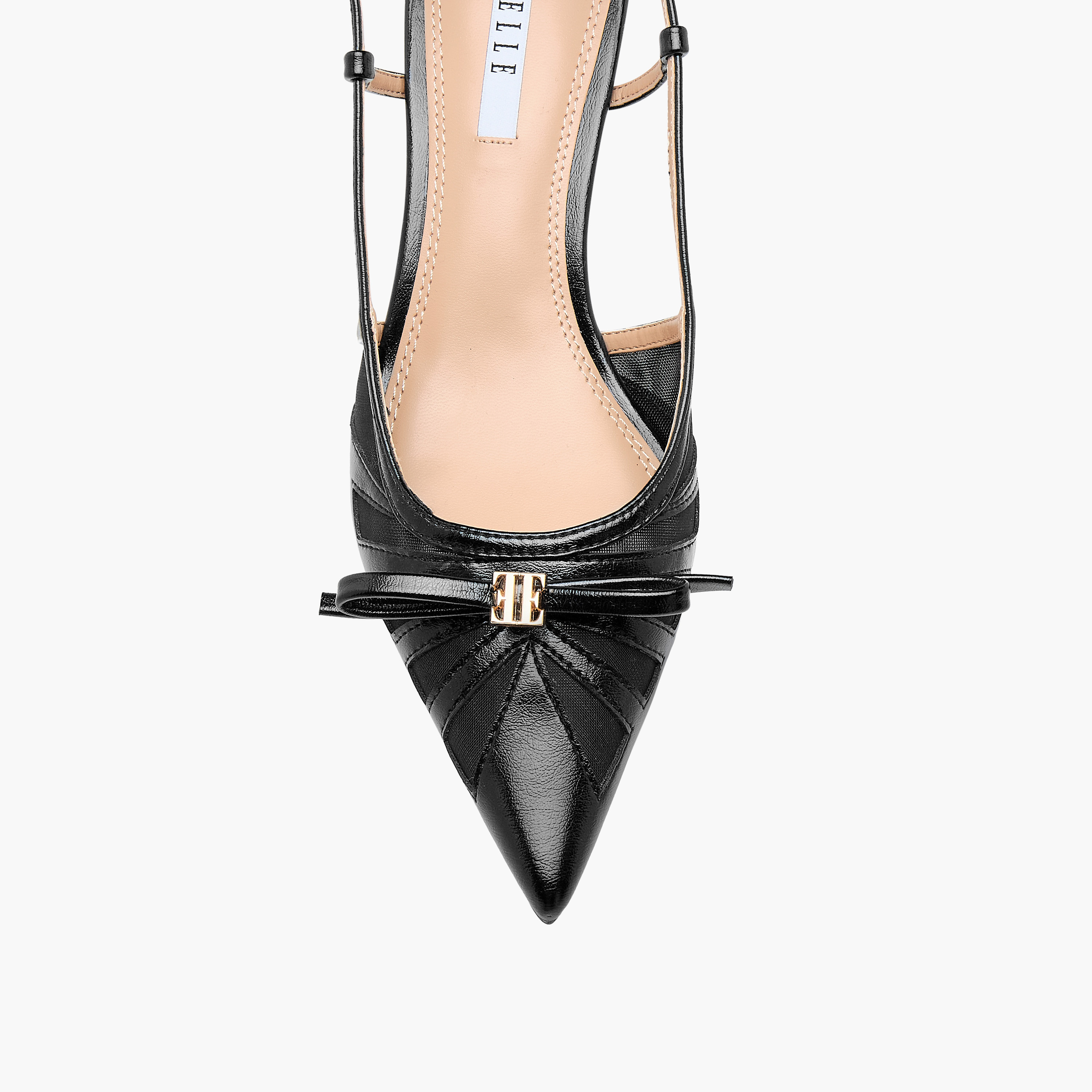Elle Women's Bow Accent Shoes with Buckle Closure and Kitten Heels-women-shoes-sandals-heeled-image-4