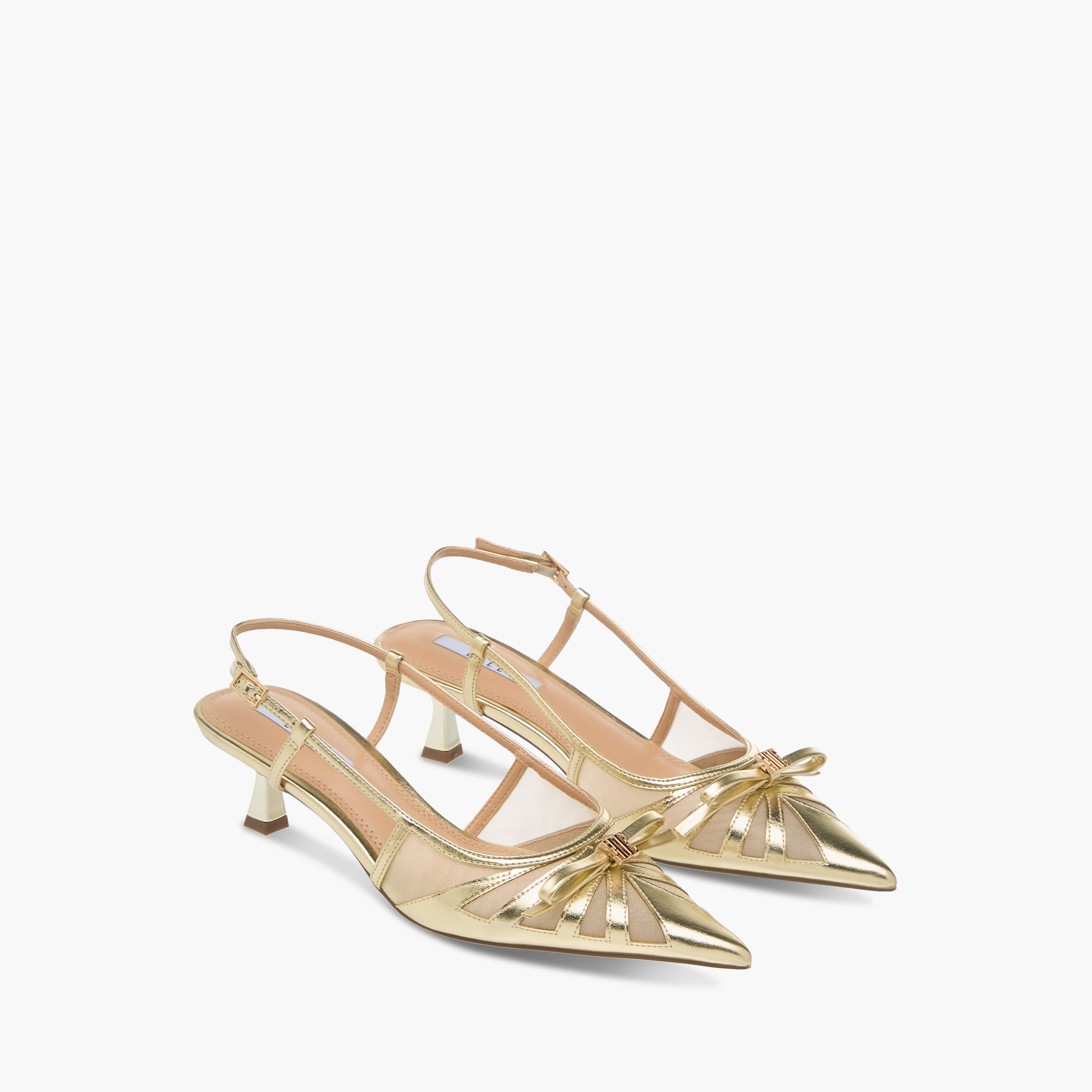 Elle Women's Bow Accent Shoes with Buckle Closure and Kitten Heels-women-shoes-sandals-heeled-image-11