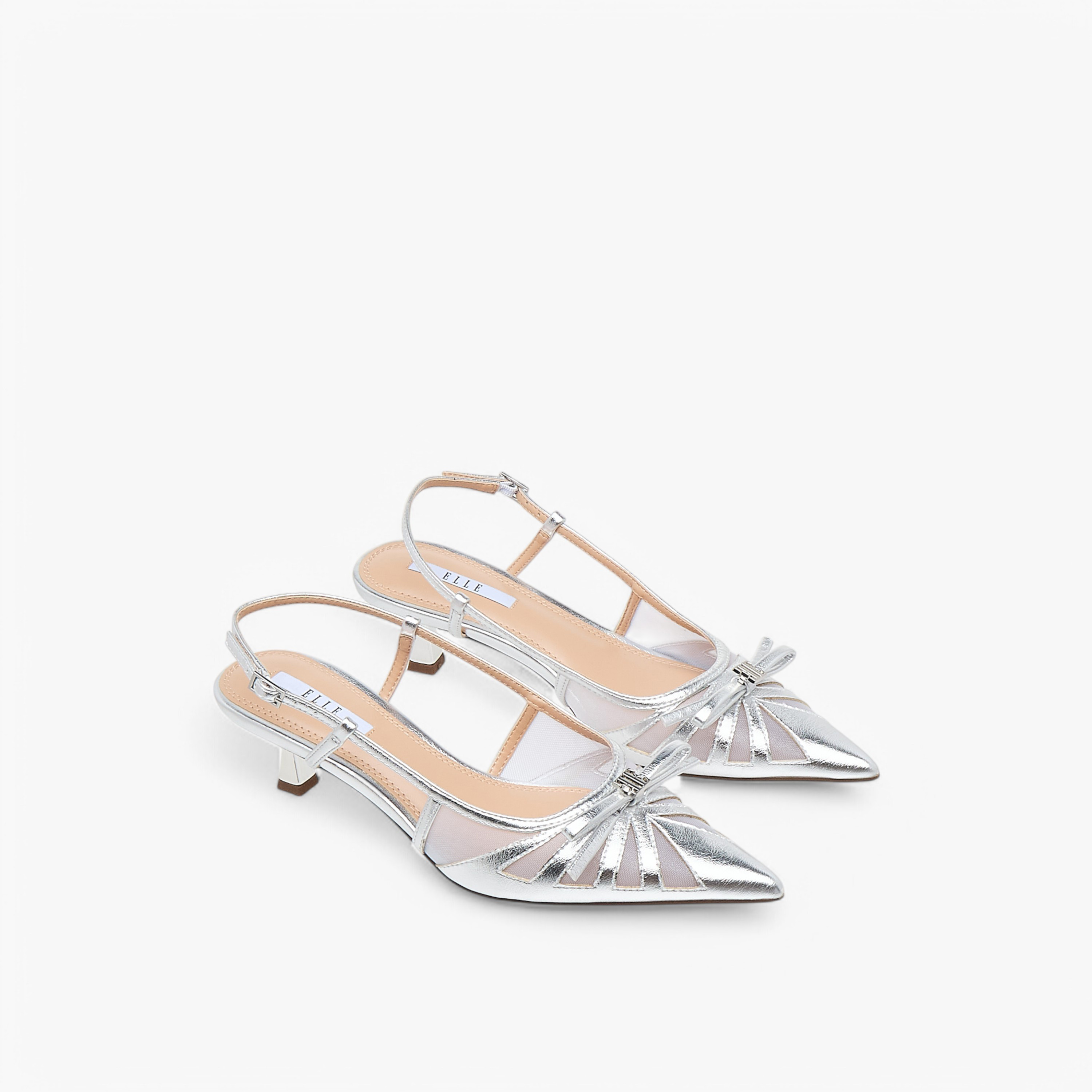 Elle Women's Bow Accent Shoes with Buckle Closure and Kitten Heels-women-shoes-sandals-heeled-image-6