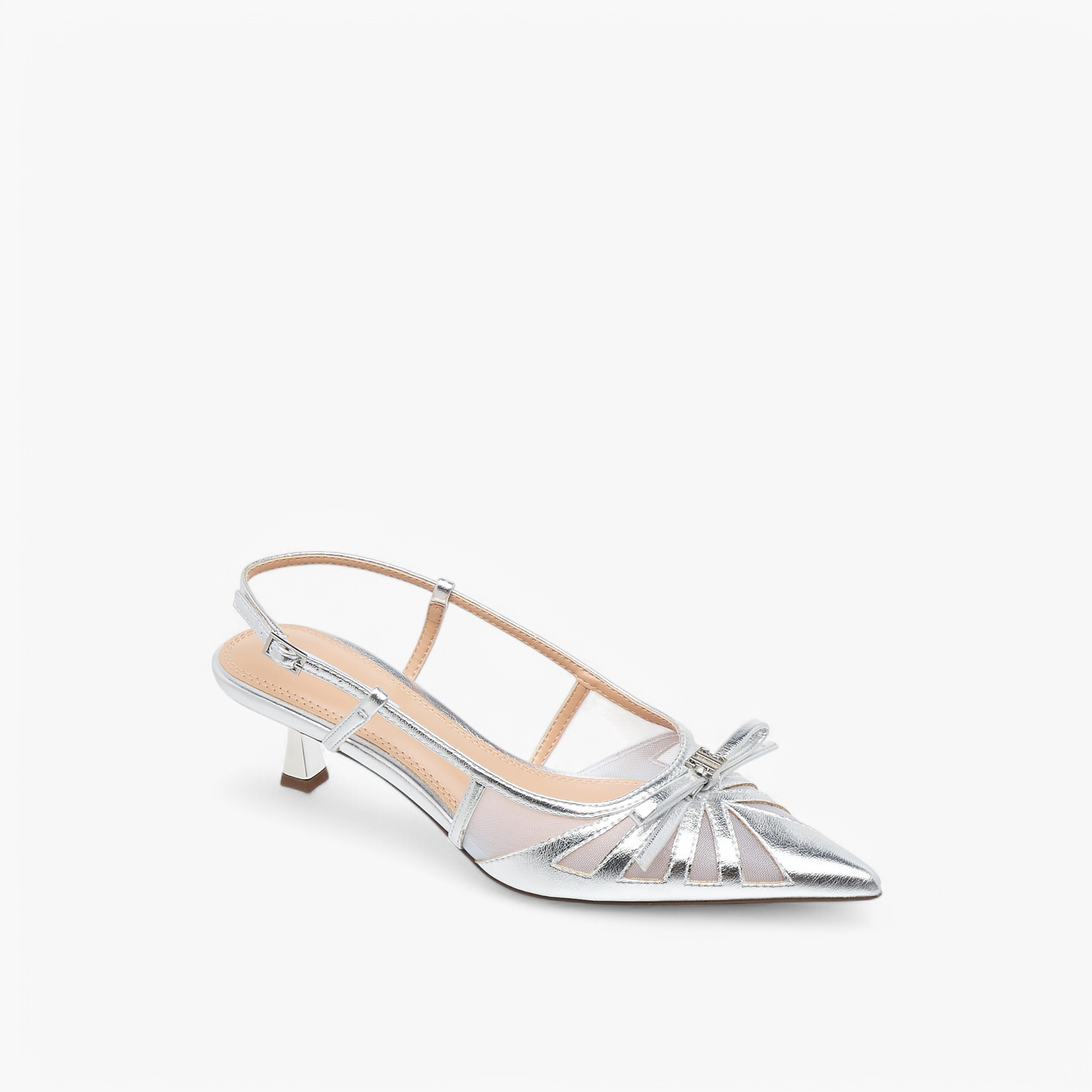 Elle Women's Bow Accent Shoes with Buckle Closure and Kitten Heels-women-shoes-sandals-heeled-image-7