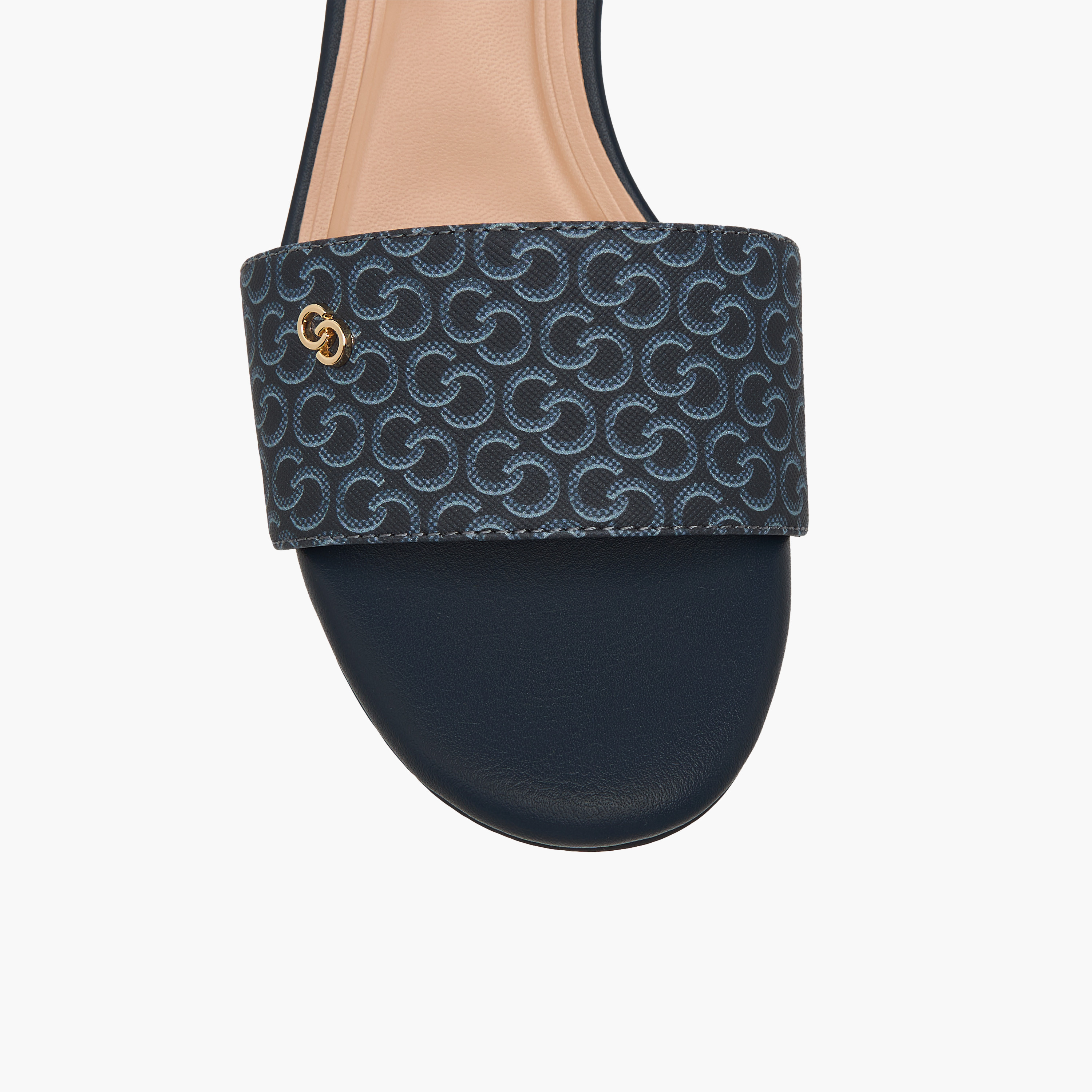 Celeste Women's Monogram Print Open Toe Sandals with Kitten Heels-women-shoes-sandals-heeled-image-4