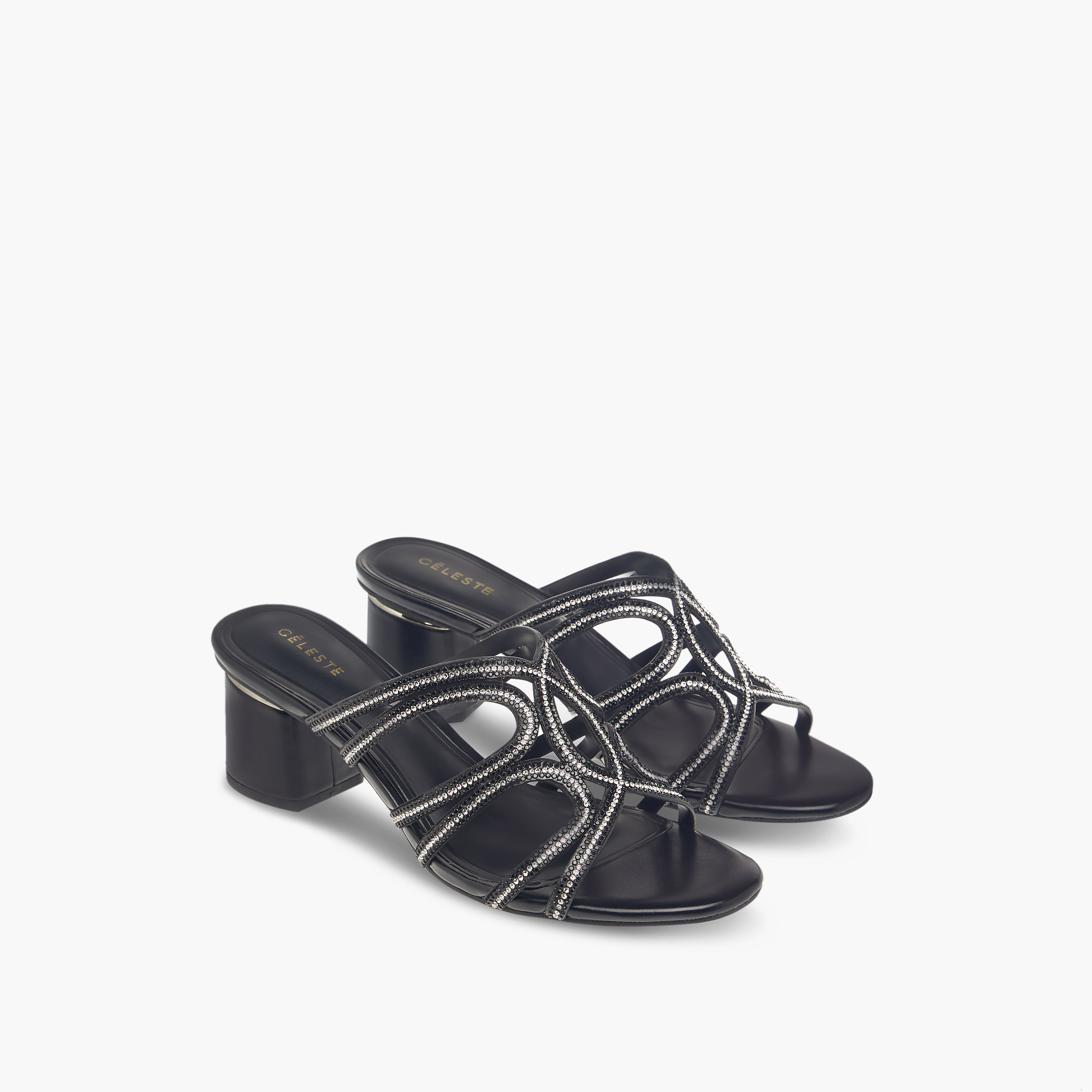 صندل مزين سهل الارتداء بكعب سميك للنساء من سيليست-women-shoes-sandals-heeled-image-1