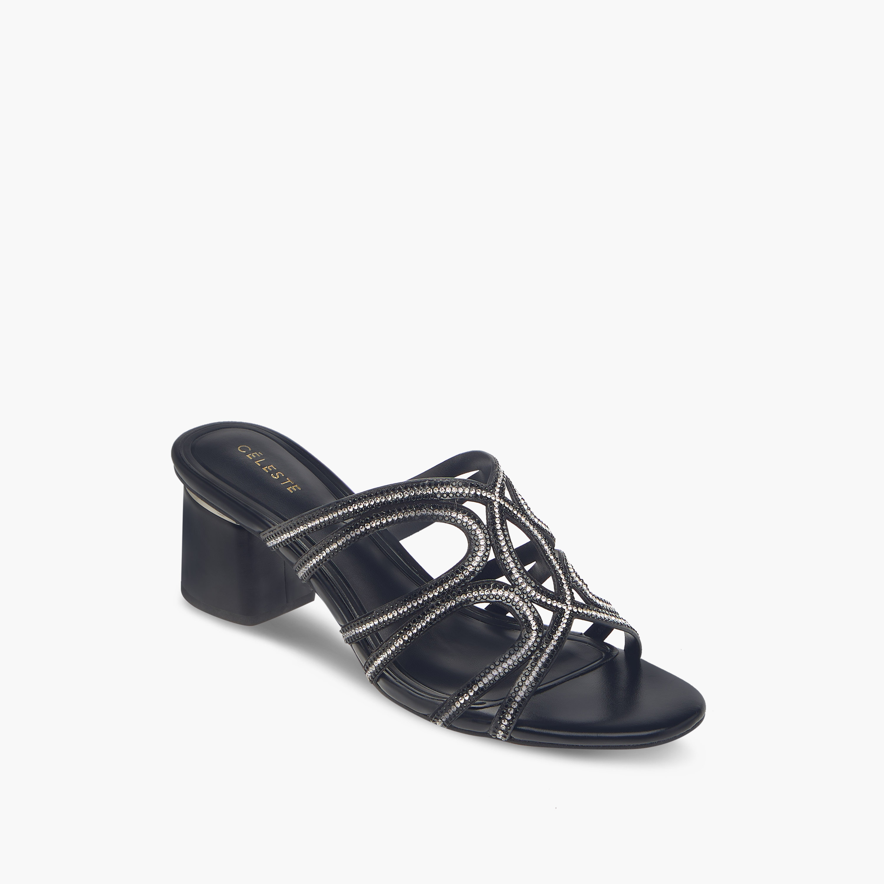 صندل مزين سهل الارتداء بكعب سميك للنساء من سيليست-women-shoes-sandals-heeled-image-2