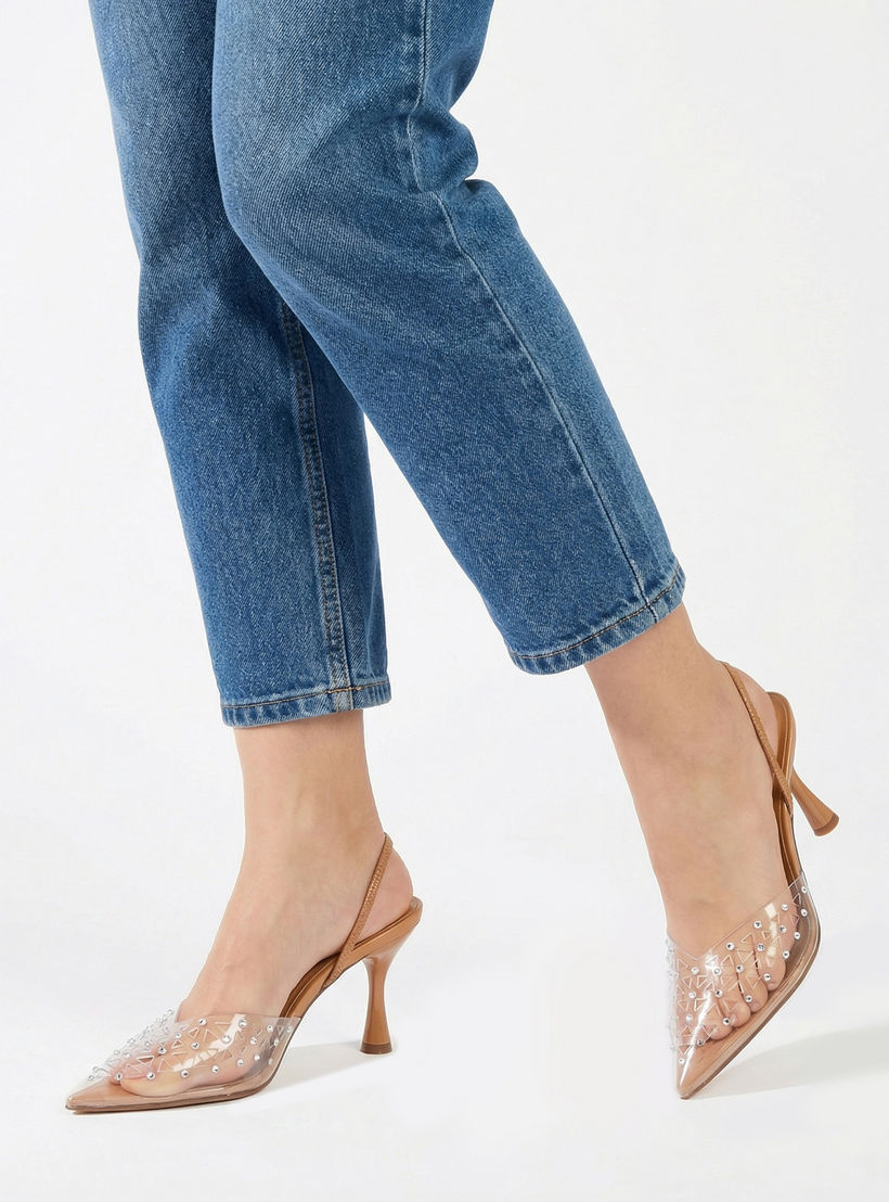 حذاء بحزام خلفي وكعب ستيليتو وزينة للنساء من سيليست-women-shoes-heels-image-2