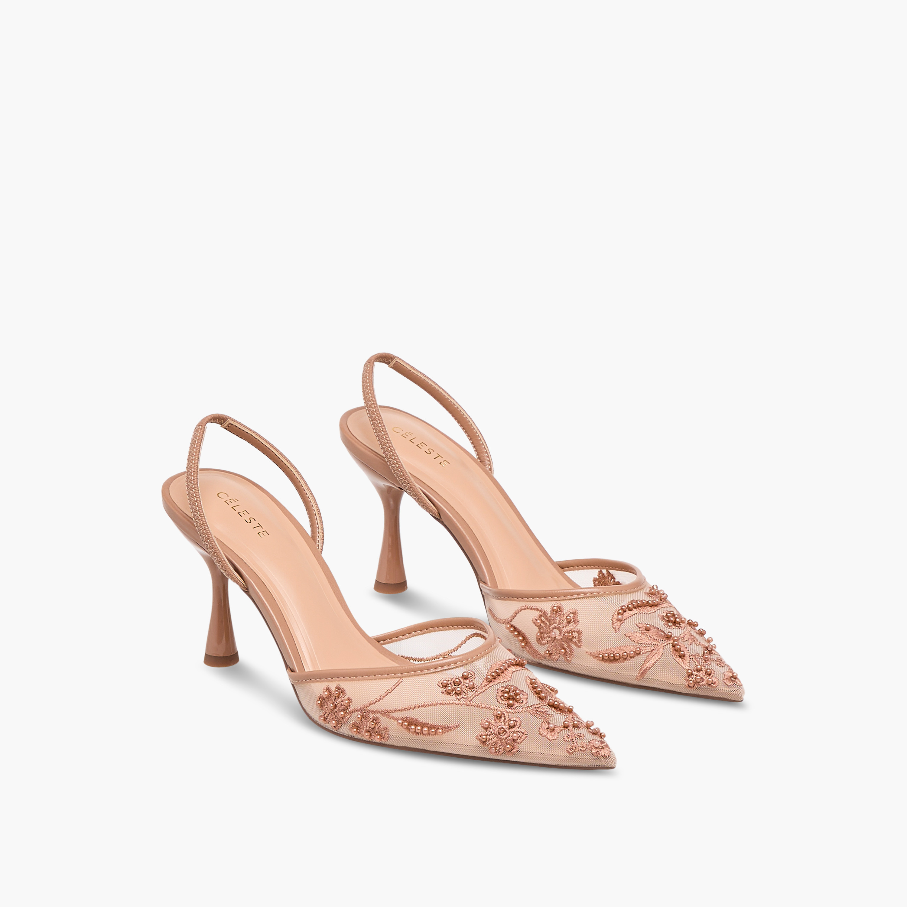 Celeste Women's Floral Embellished Slingback Sandals with Stiletto Heels-women-shoes-sandals-heeled-image-1
