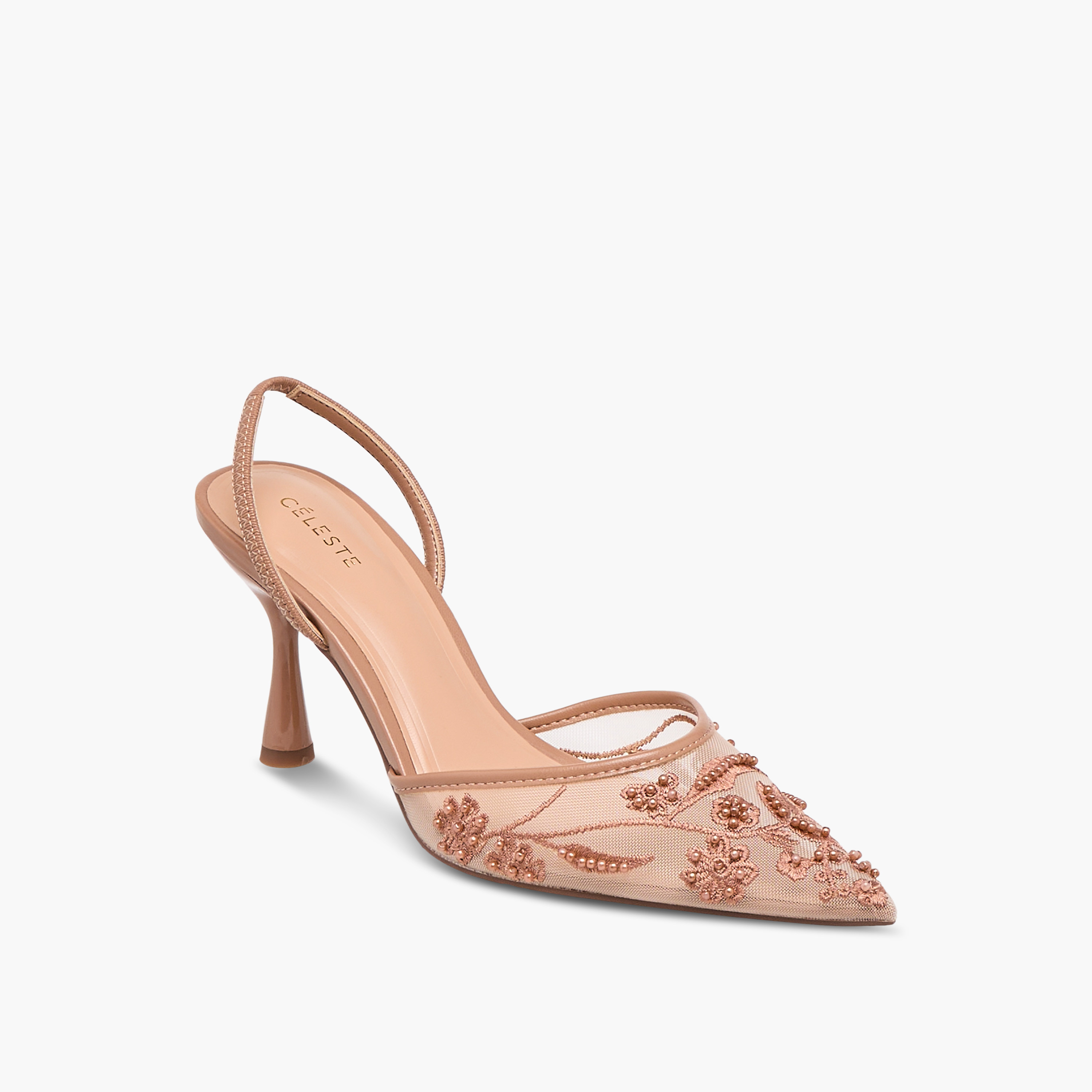 Celeste Women's Floral Embellished Slingback Sandals with Stiletto Heels-women-shoes-sandals-heeled-image-2