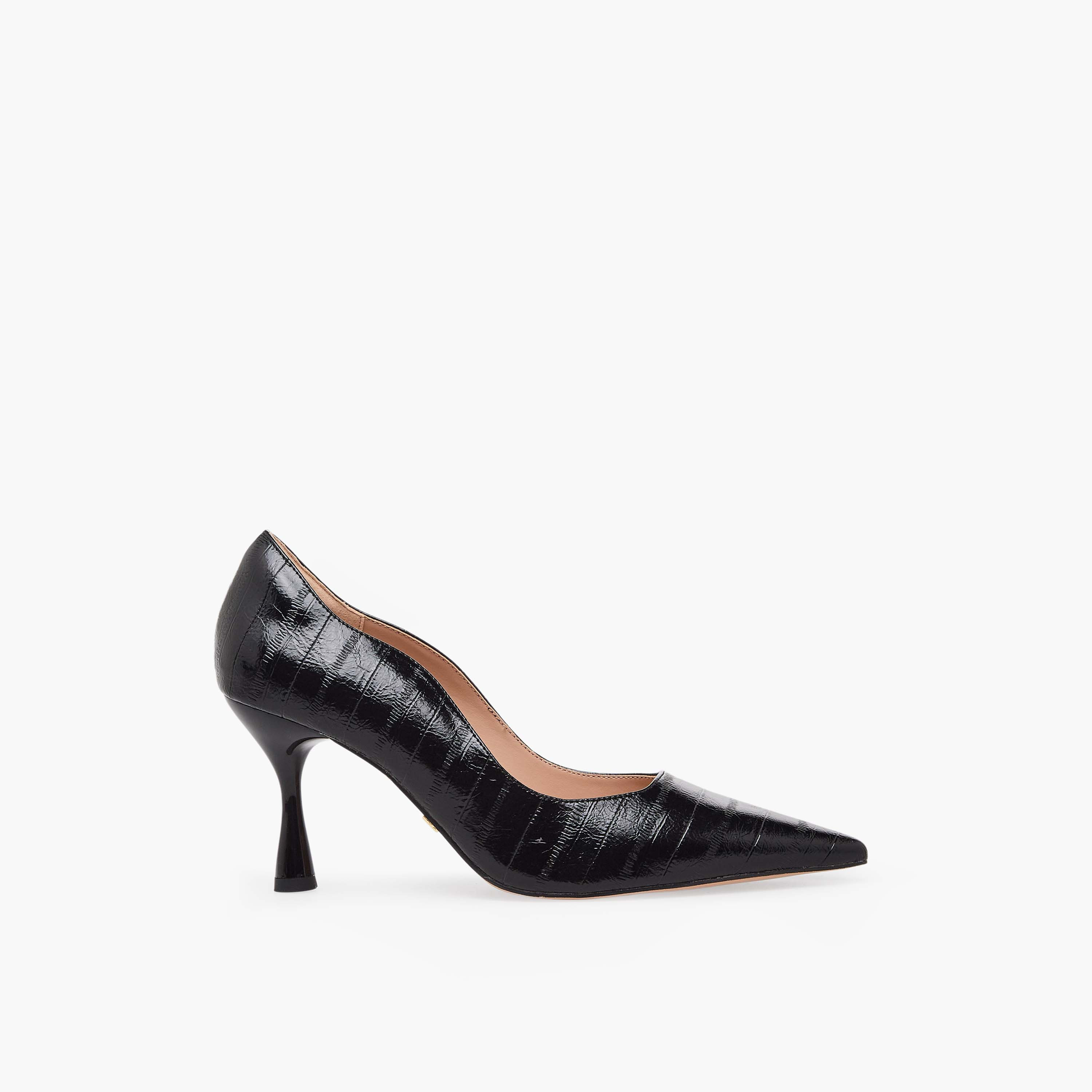 Celeste Women Textured Pointed Toe Stiletto Heel Pumps-women-shoes-sandals-heeled-image-3
