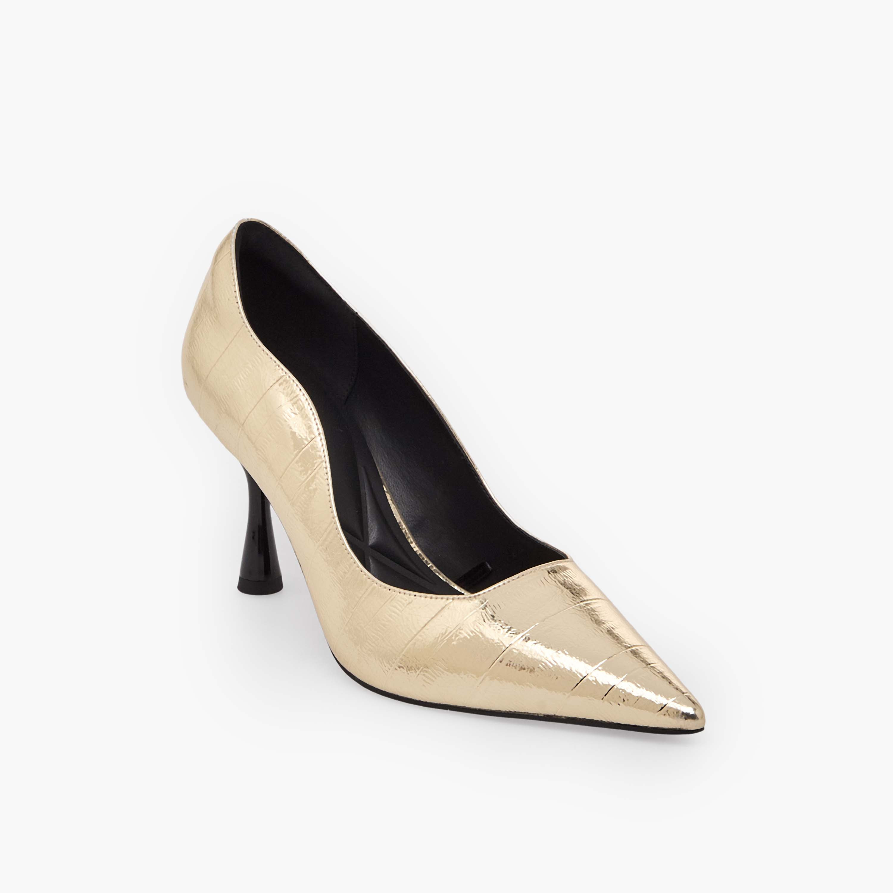 Celeste Women Textured Pointed Toe Stiletto Heel Pumps-women-shoes-sandals-heeled-image-2