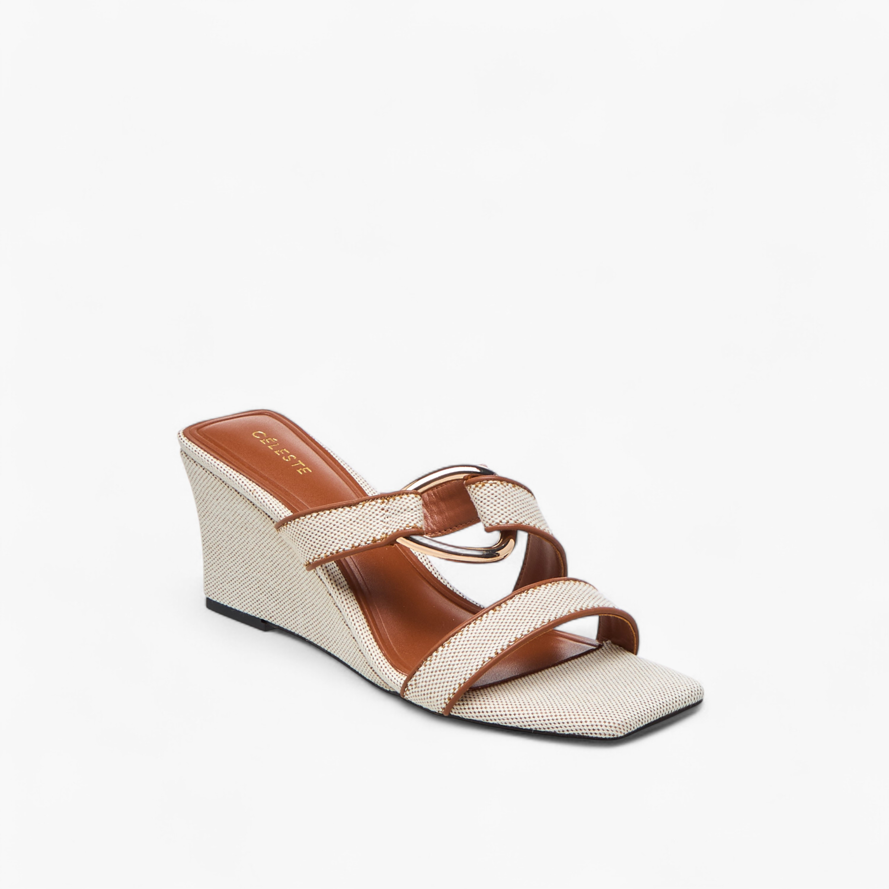 Celeste Women's Textured Slip-On Sandal with Wedge Heel-women-shoes-sandals-heeled-image-2