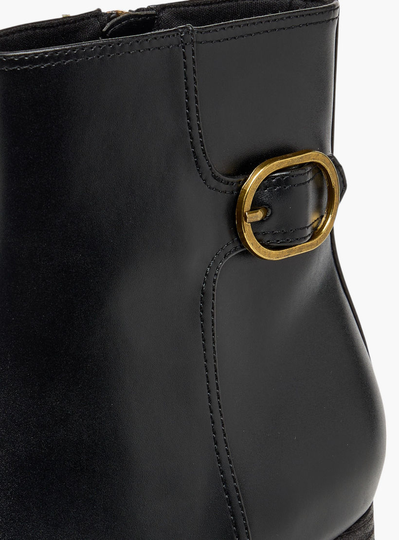 بوت بطول الكاحل وزينة إبزيم وكعب سميك وسحاب إغلاق للنساء من سيليست-women-shoes-boots-image-5
