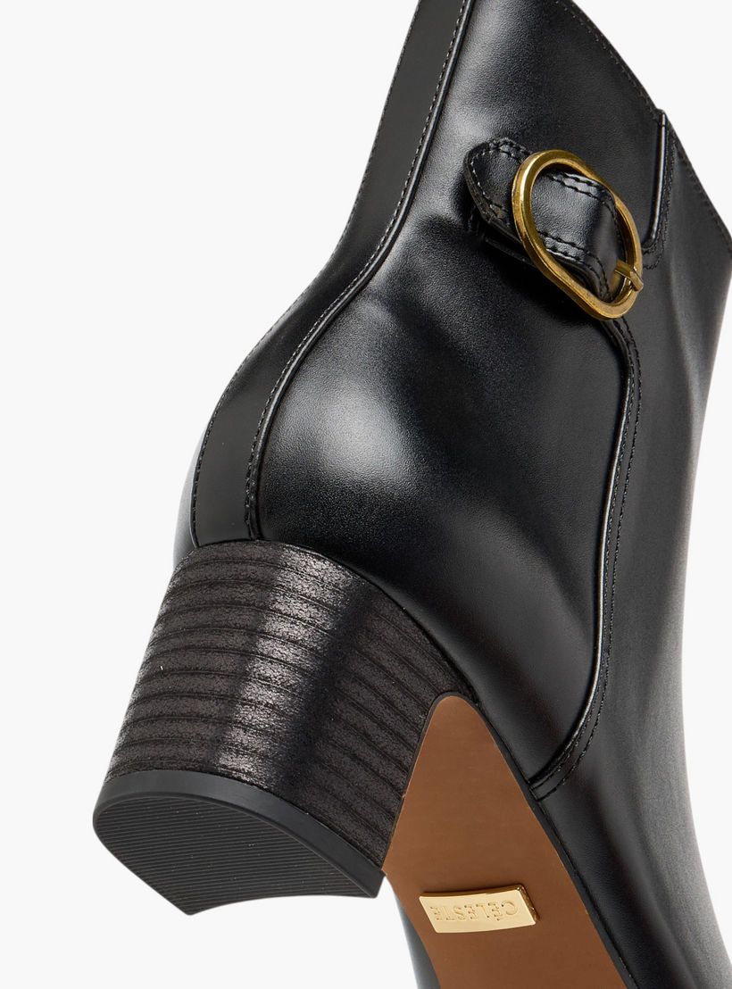 بوت بطول الكاحل وزينة إبزيم وكعب سميك وسحاب إغلاق للنساء من سيليست-women-shoes-boots-image-6