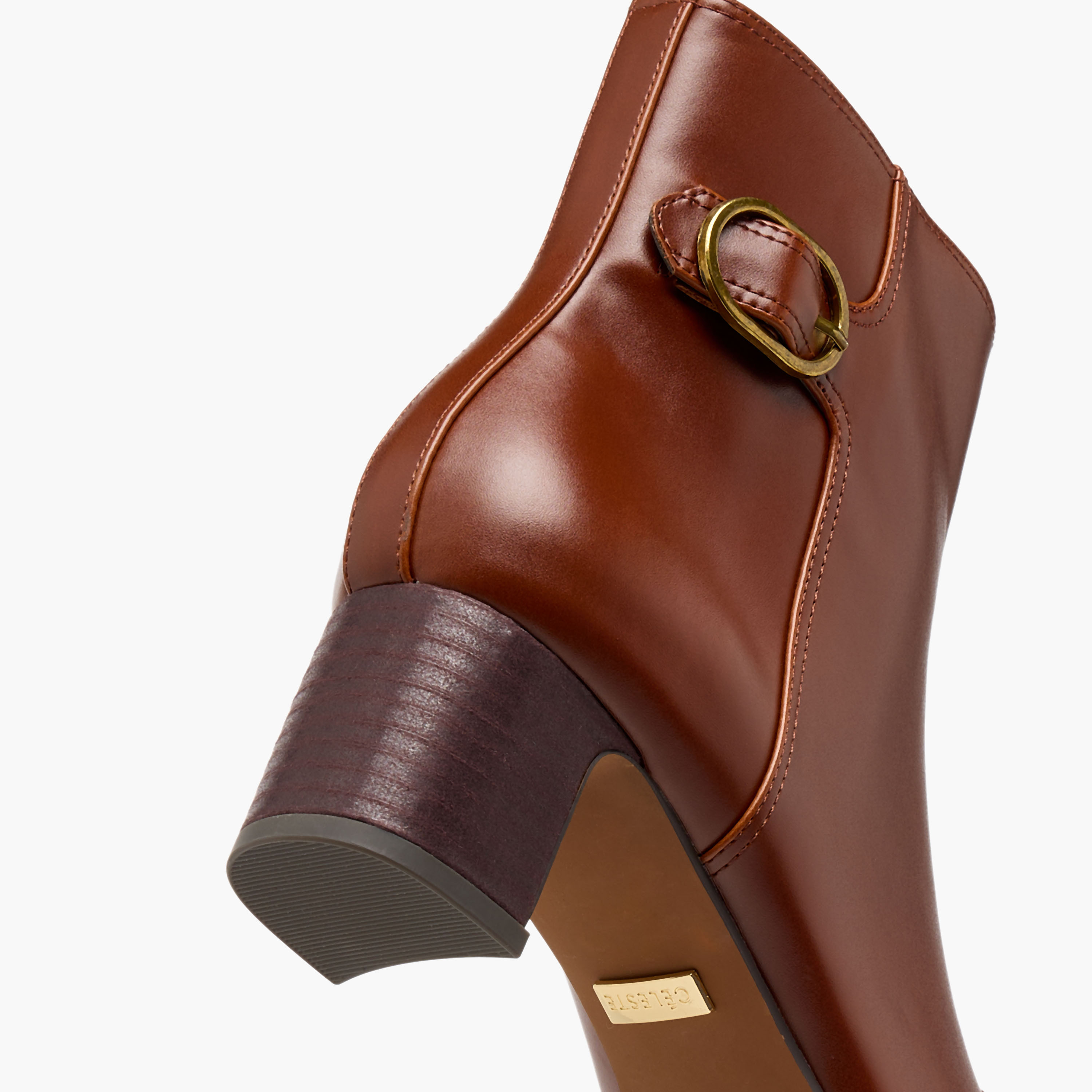 Celeste Women's Buckle Accent Ankle Boots with Block Heels and Zip Closure-women-shoes-boots-image-5
