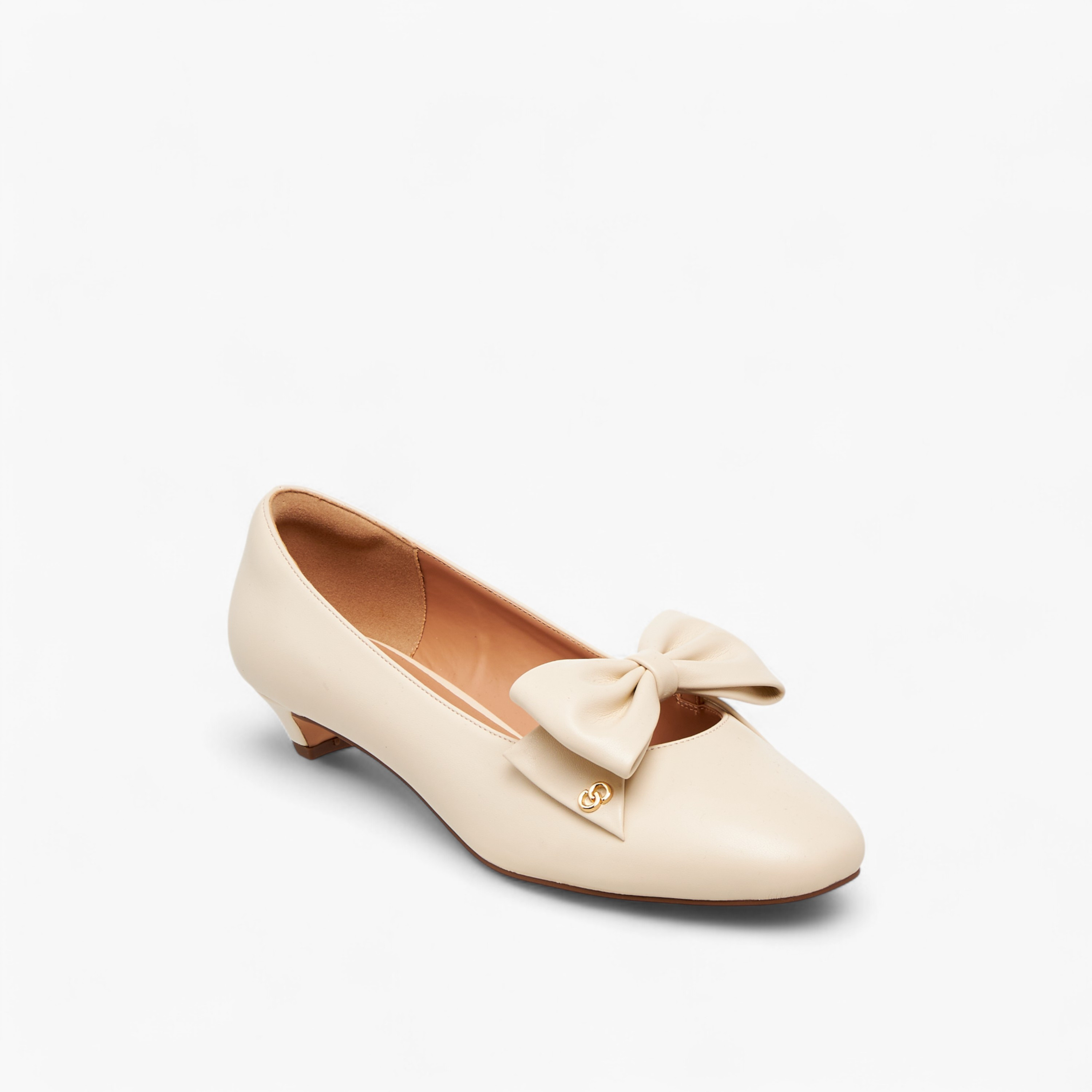 Celeste Women's Bow Accent Slip-On Ballerina Shoes with Kitten Heels-women-shoes-ballerinas-image-2