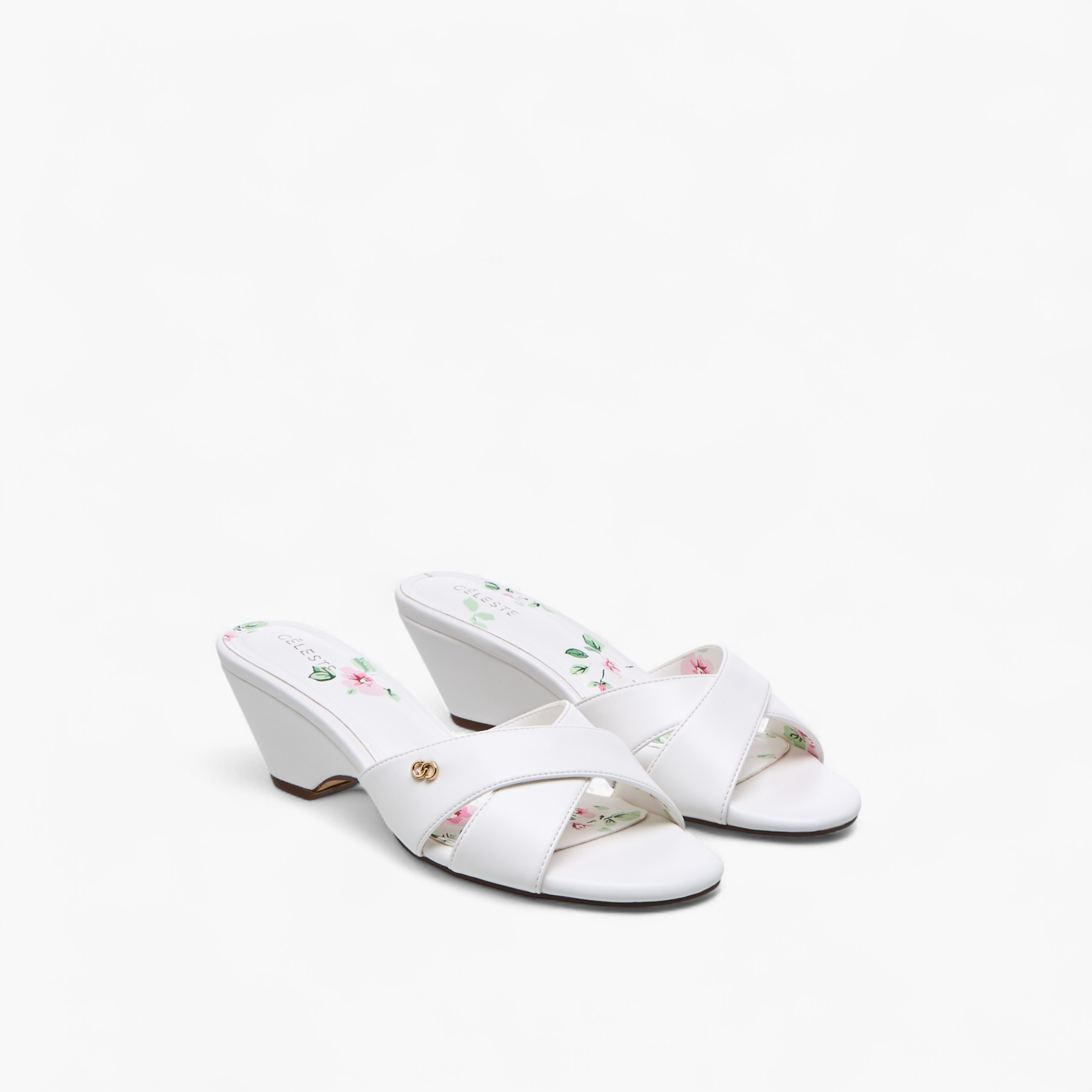 Celeste Women's Floral Print Cross Strap Sandals with Block Heels-women-shoes-sandals-heeled-image-1