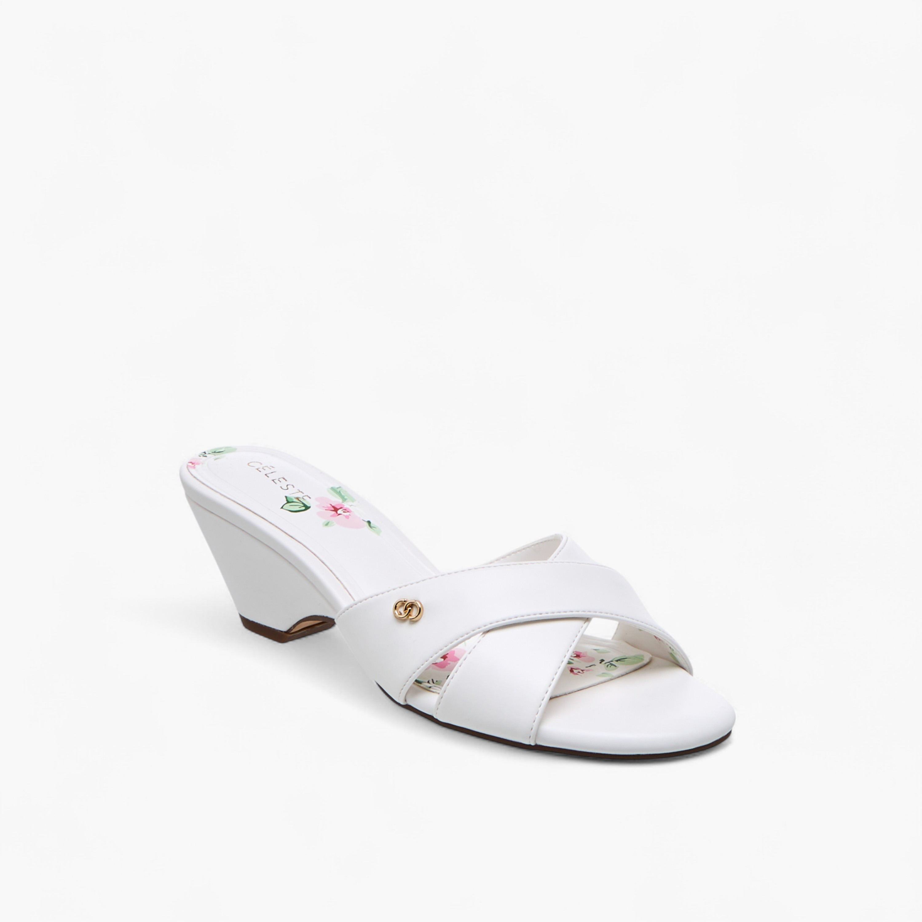 Celeste Women's Floral Print Cross Strap Sandals with Block Heels-women-shoes-sandals-heeled-image-2