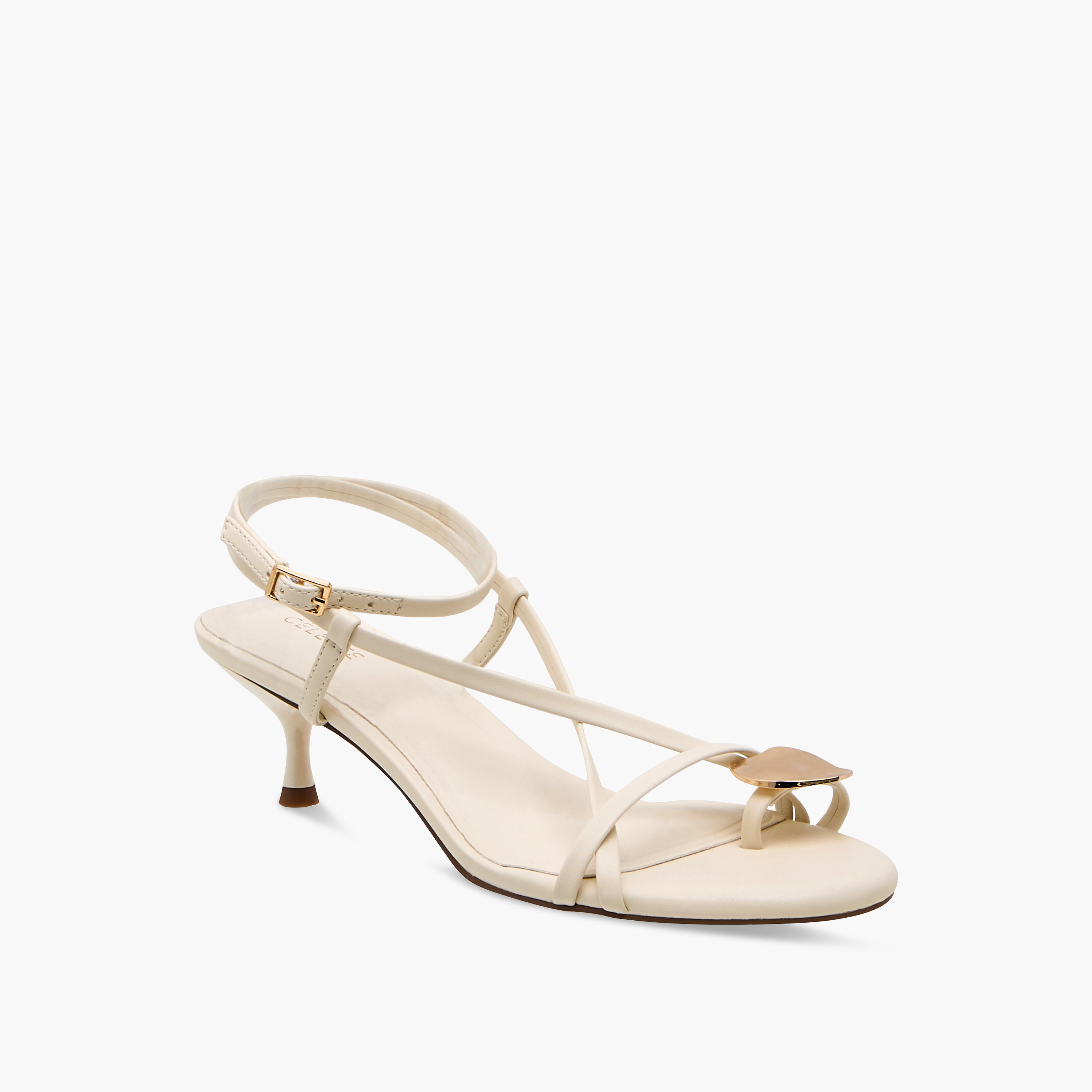 صندل سادة بكعب صغير وإبزيم إغلاق وحزام خلفي للنساء من سيليست-women-shoes-sandals-heeled-image-2