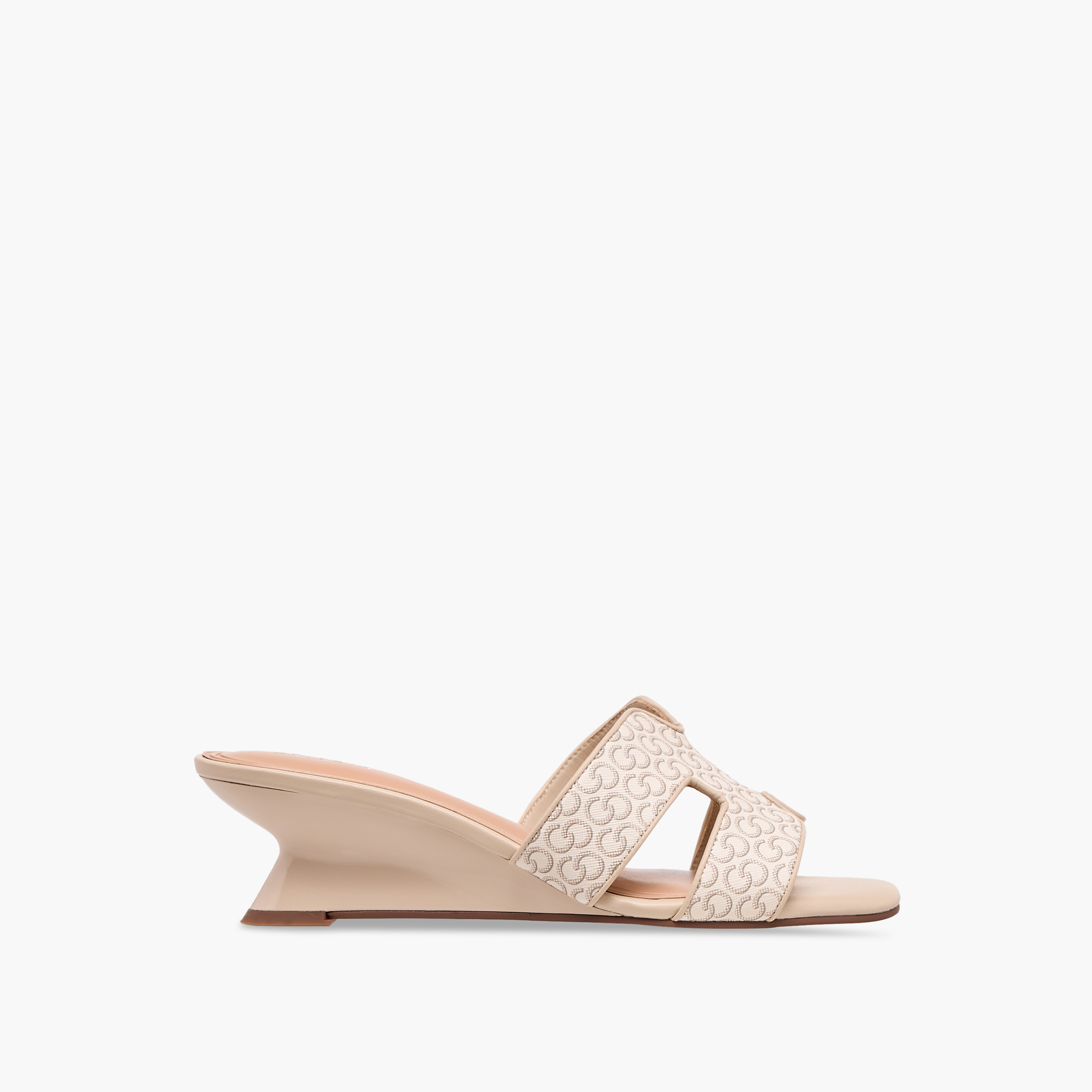 Celeste Women's Monogram Print Slip-On Sandals with Wedge Heels-women-shoes-sandals-heeled-image-3