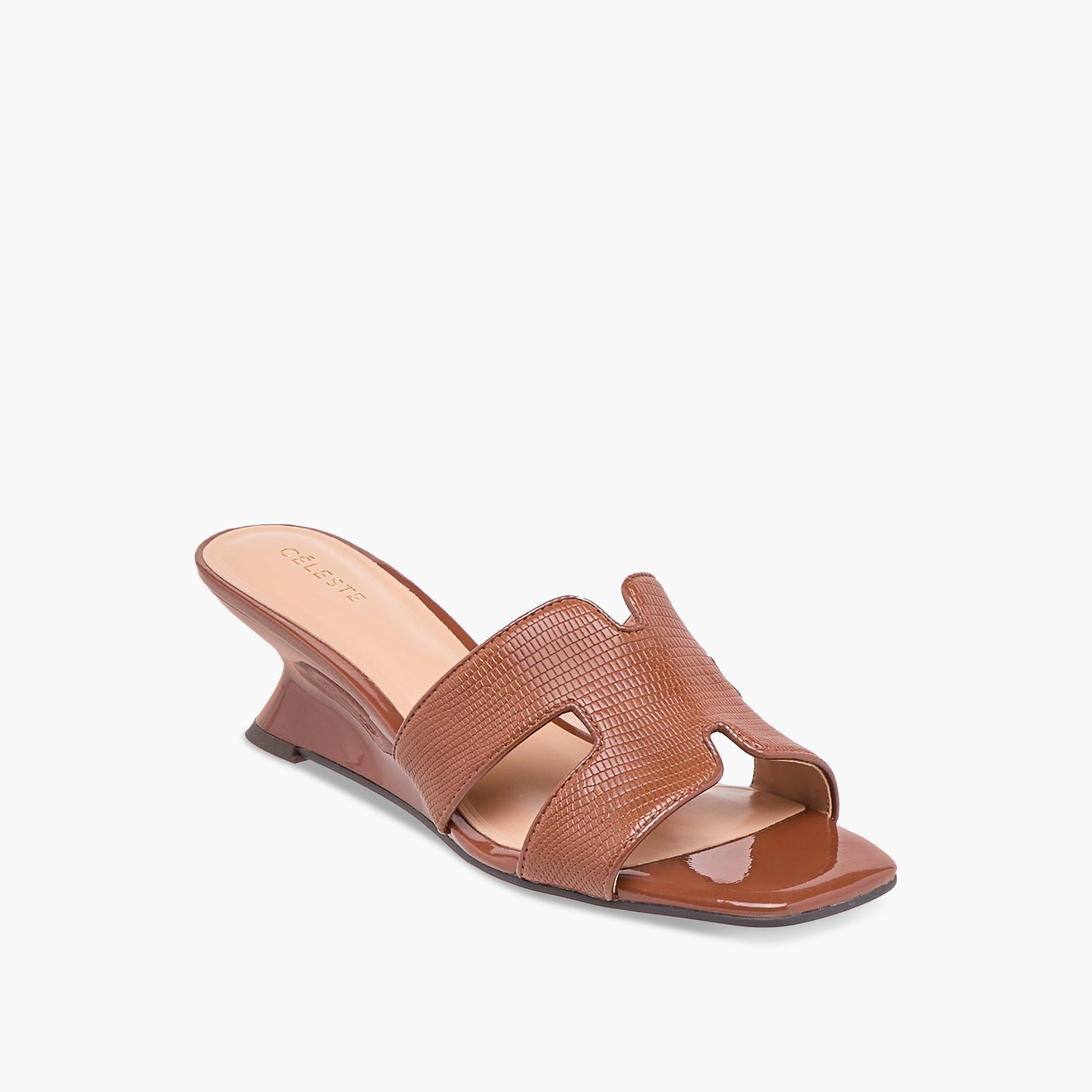 Celeste Women's Cutout Slip-On Sandals with Wedge Heels-women-shoes-sandals-heeled-image-2