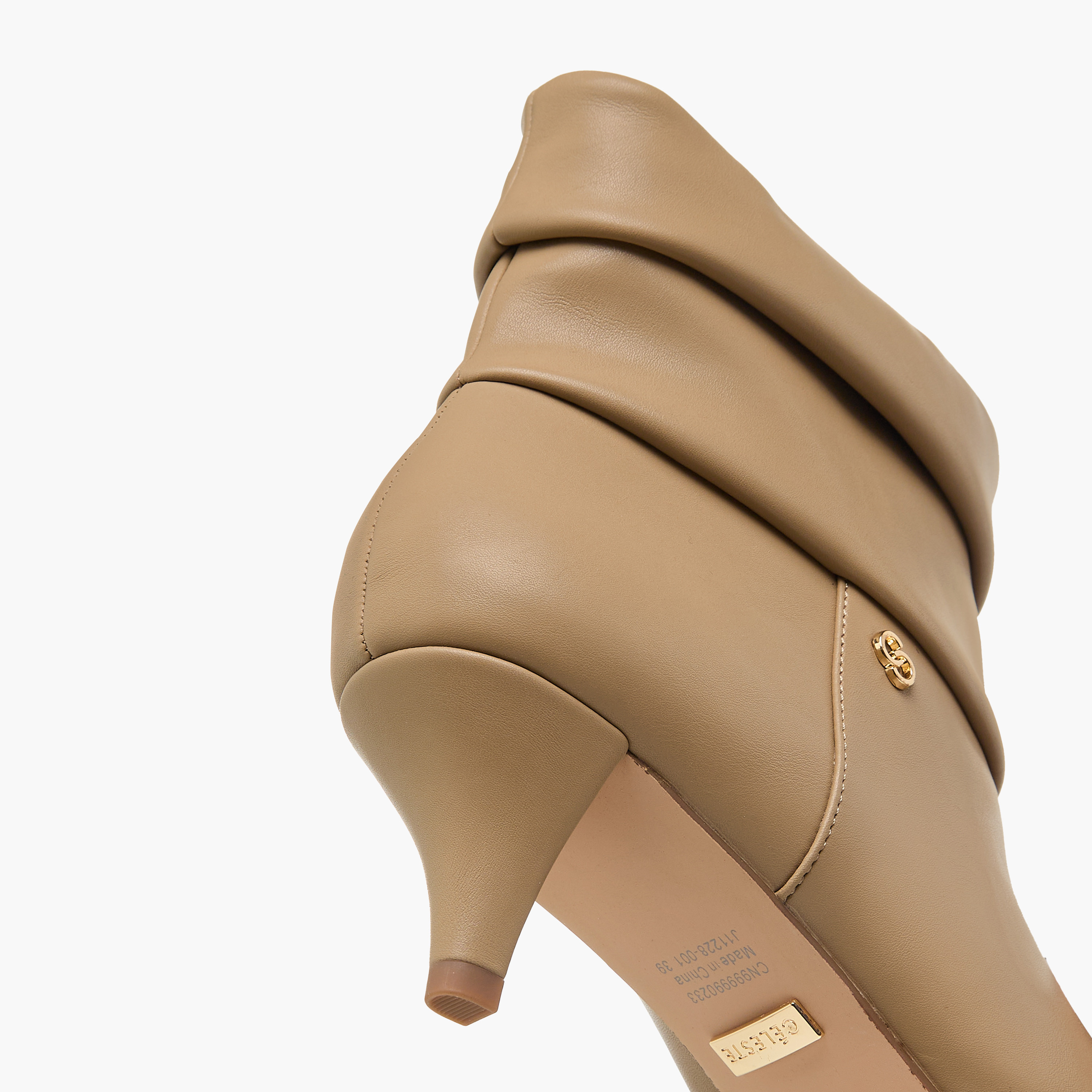 Celeste Women's Ruched Detail Ankle Boots with Kitten Heels-women-shoes-boots-image-5